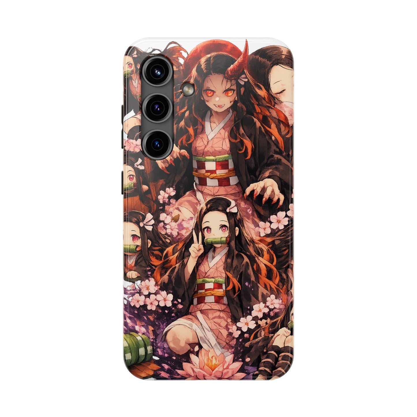 Phone Case — Nezuko Kamado Floral Tough Phone Case
