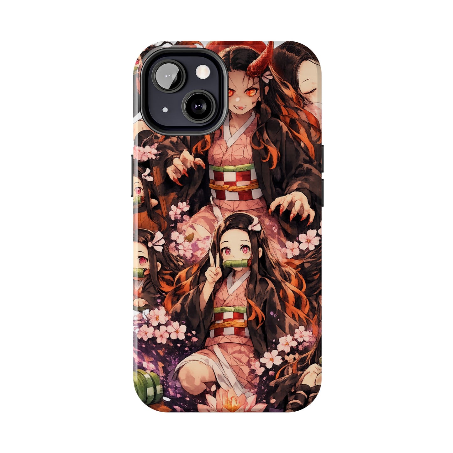 Phone Case — Nezuko Kamado Floral Tough Phone Case