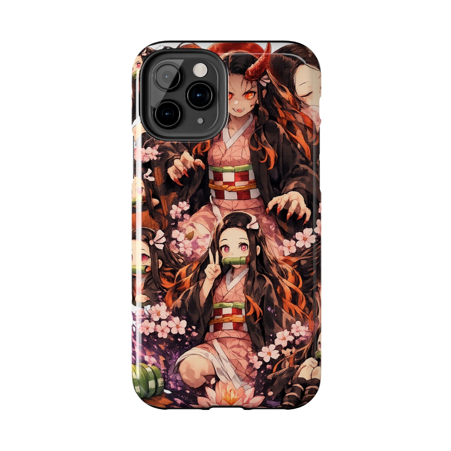 Phone Case — Nezuko Kamado Floral Tough Phone Case