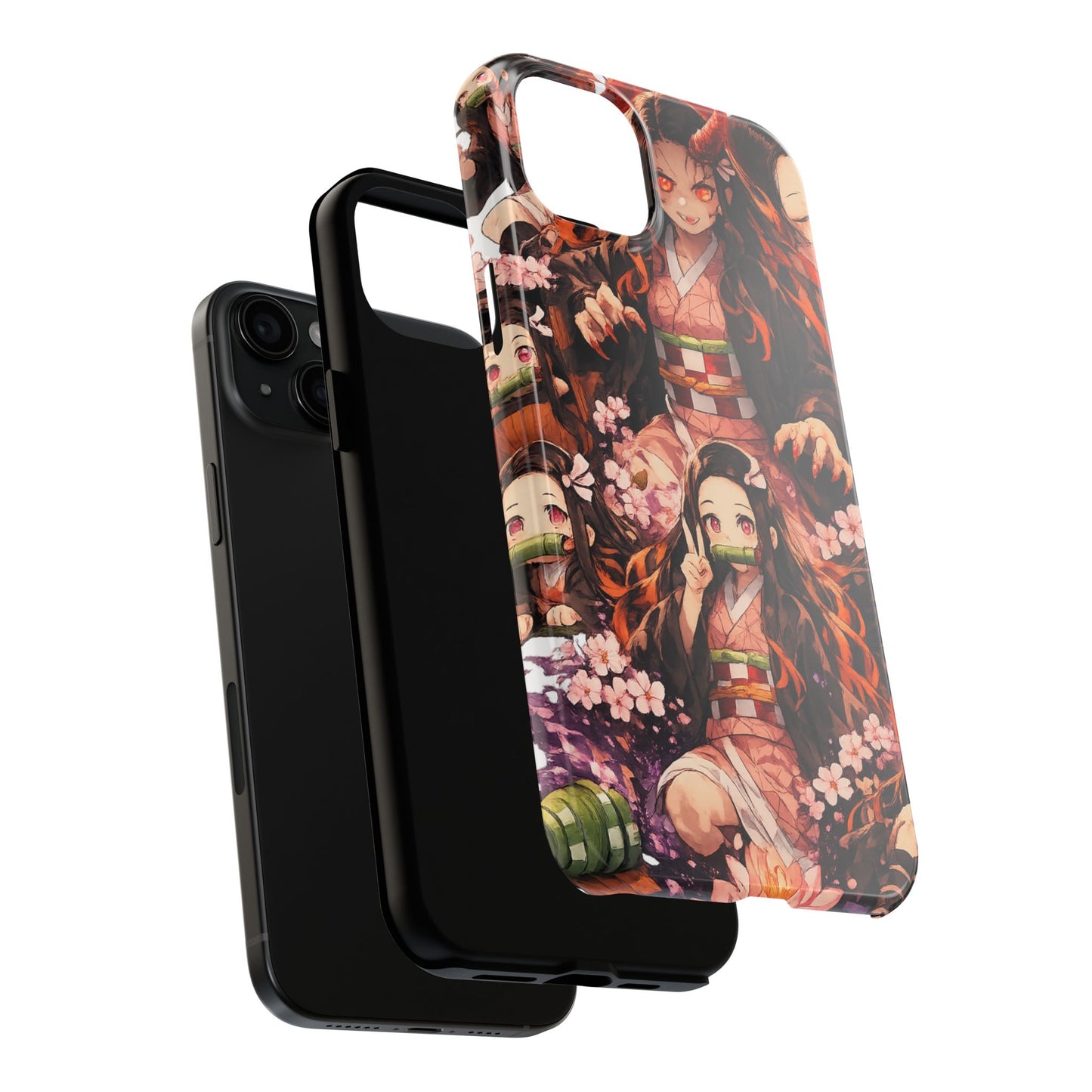 Phone Case — Nezuko Kamado Floral Tough Phone Case