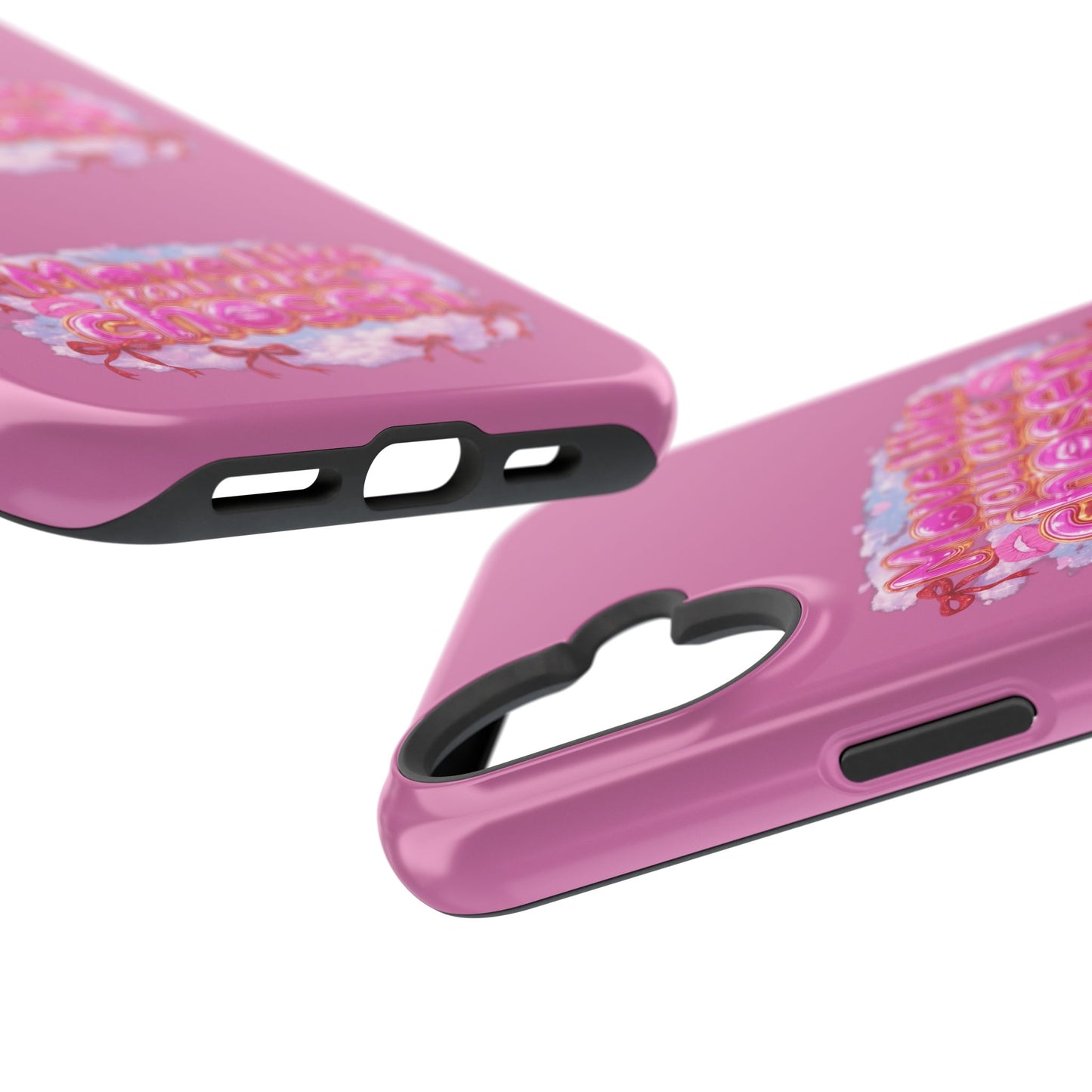 Impact-Resistant Phone Case — “Move Like You Are Chosen” Pink Floral Design