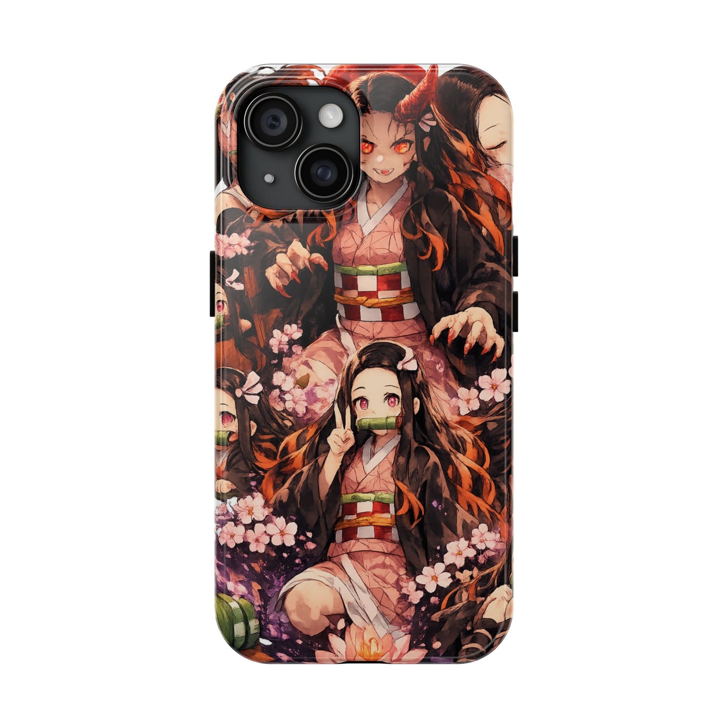 Phone Case — Nezuko Kamado Floral Tough Phone Case