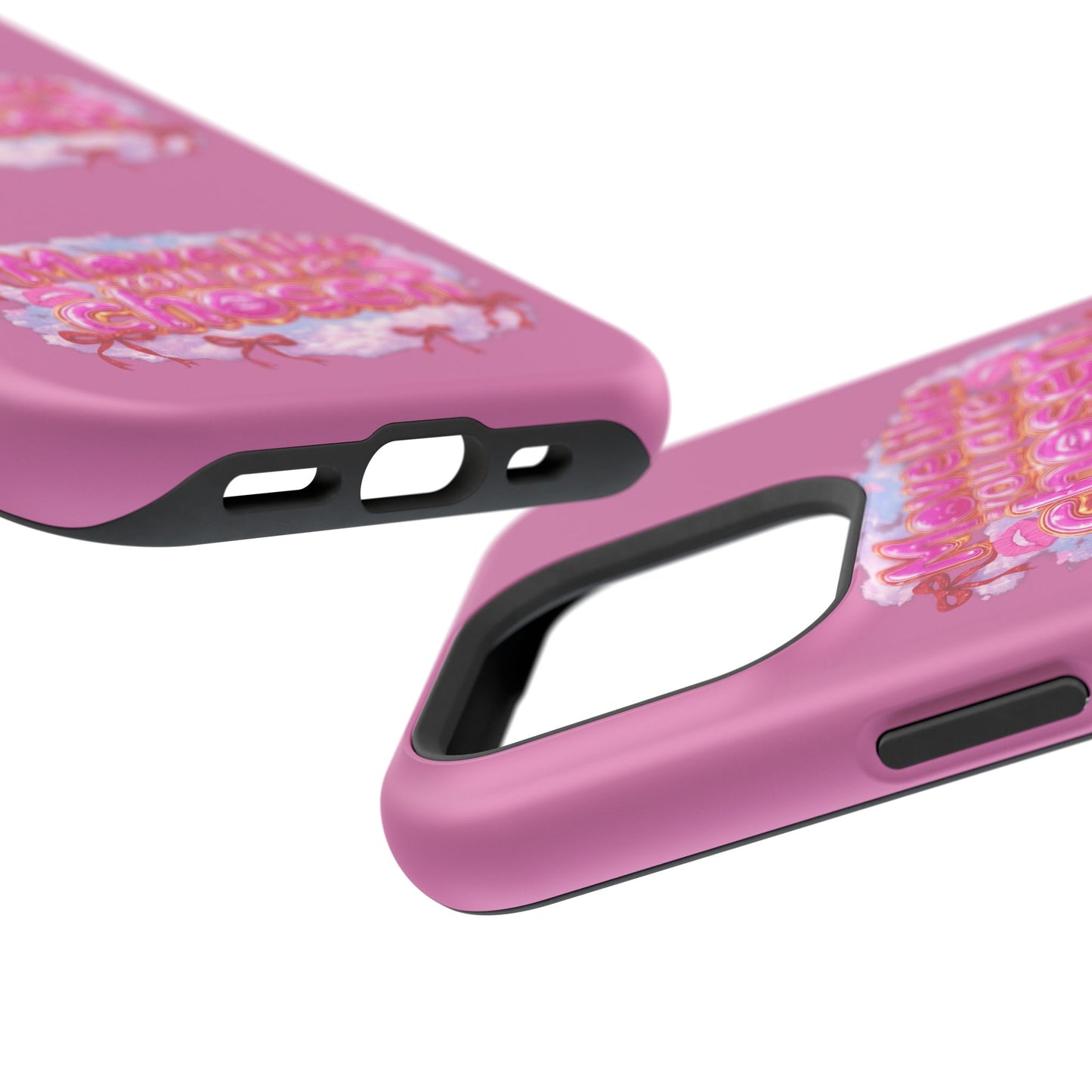 Impact-Resistant Phone Case — “Move Like You Are Chosen” Pink Floral Design