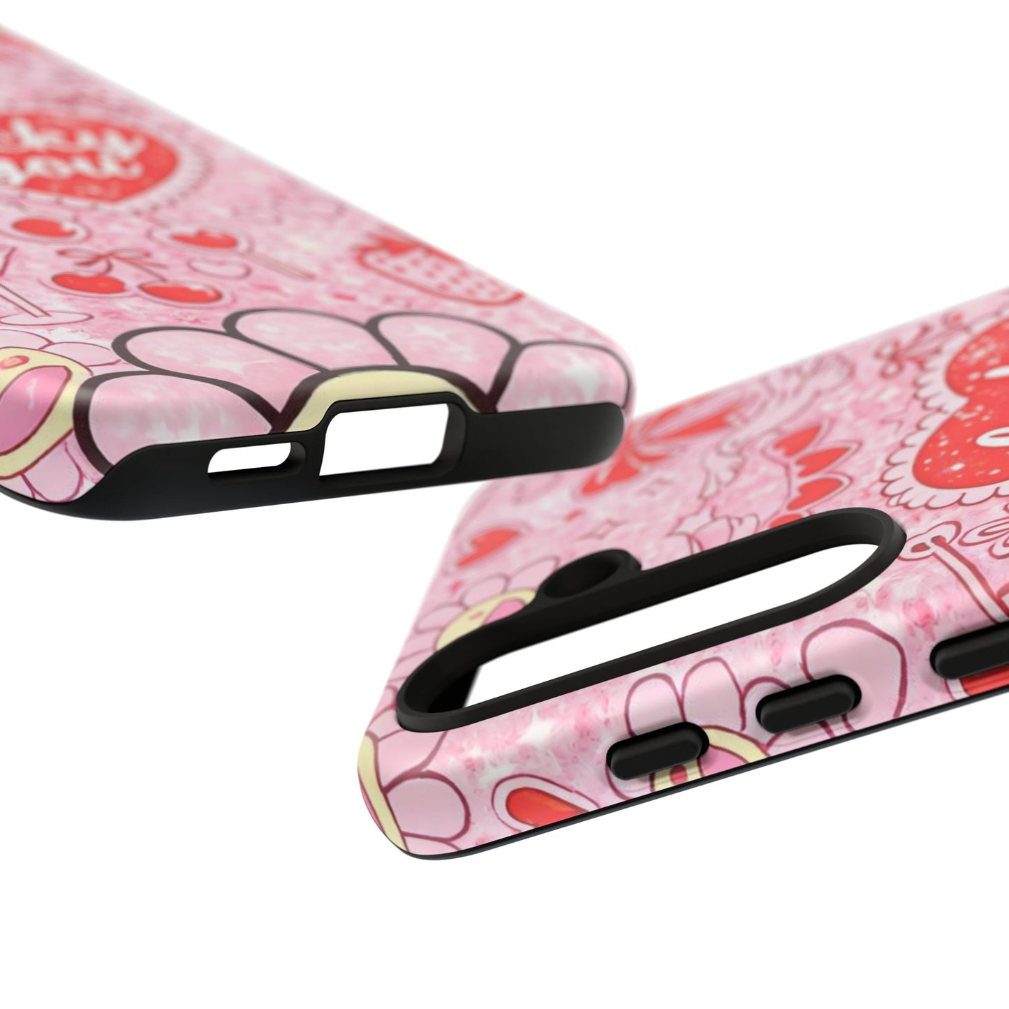 Pink Kawaii 'Lucky You' Floral Phone Case — Cute Valentine’s Protective Cover