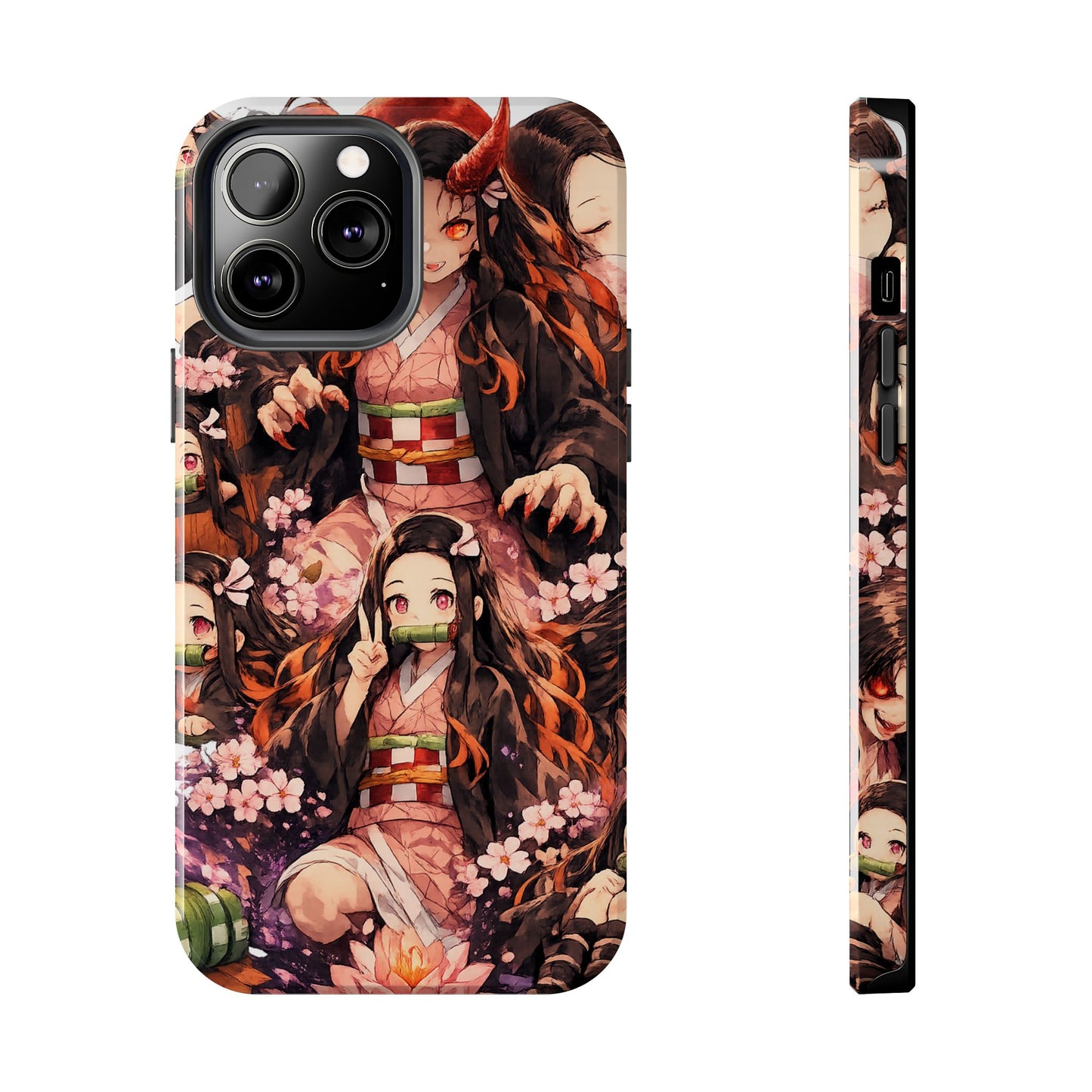 Phone Case — Nezuko Kamado Floral Tough Phone Case