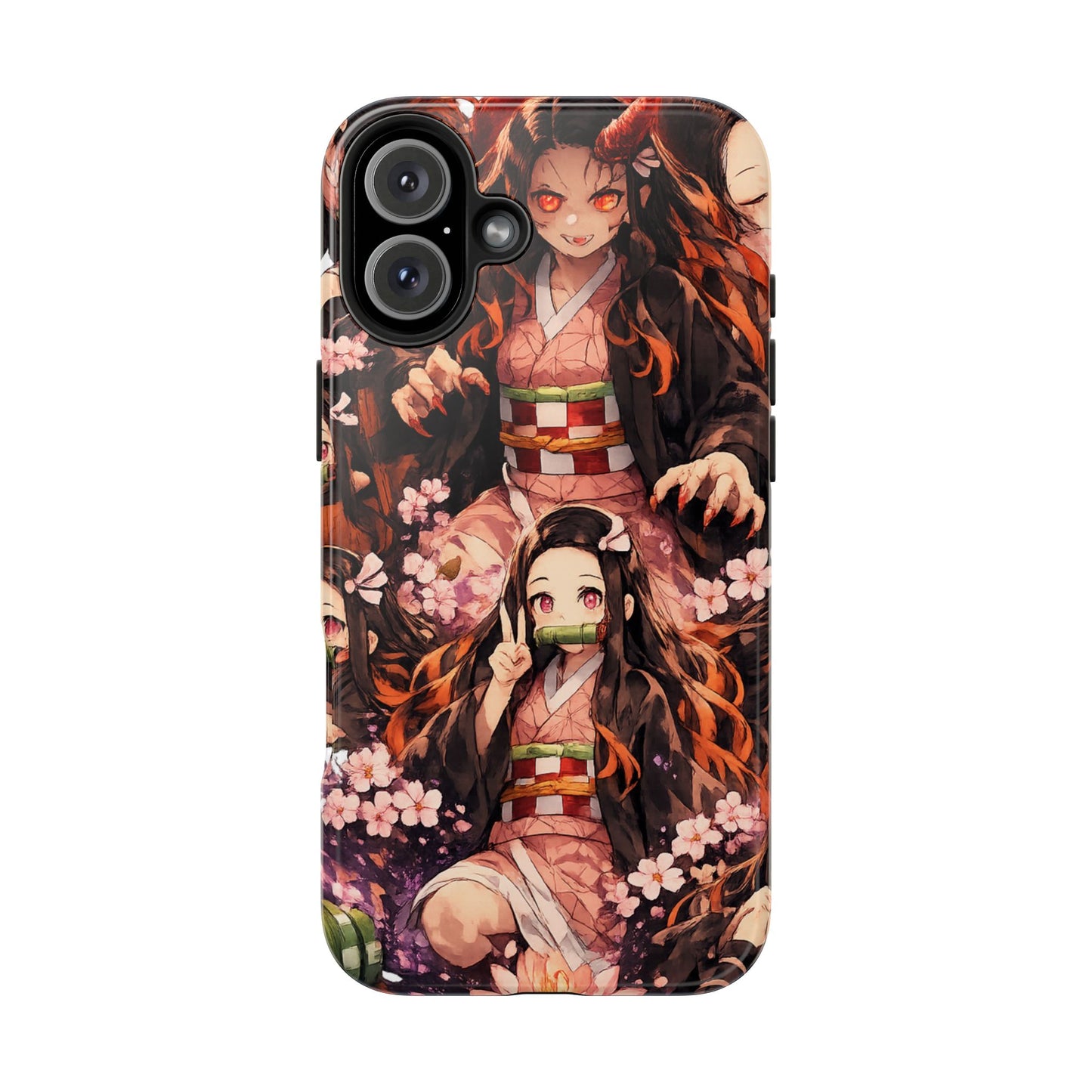 Phone Case — Nezuko Kamado Floral Tough Phone Case