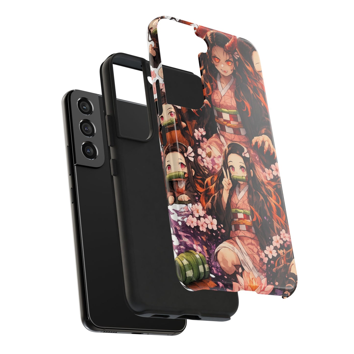 Phone Case — Nezuko Kamado Floral Tough Phone Case