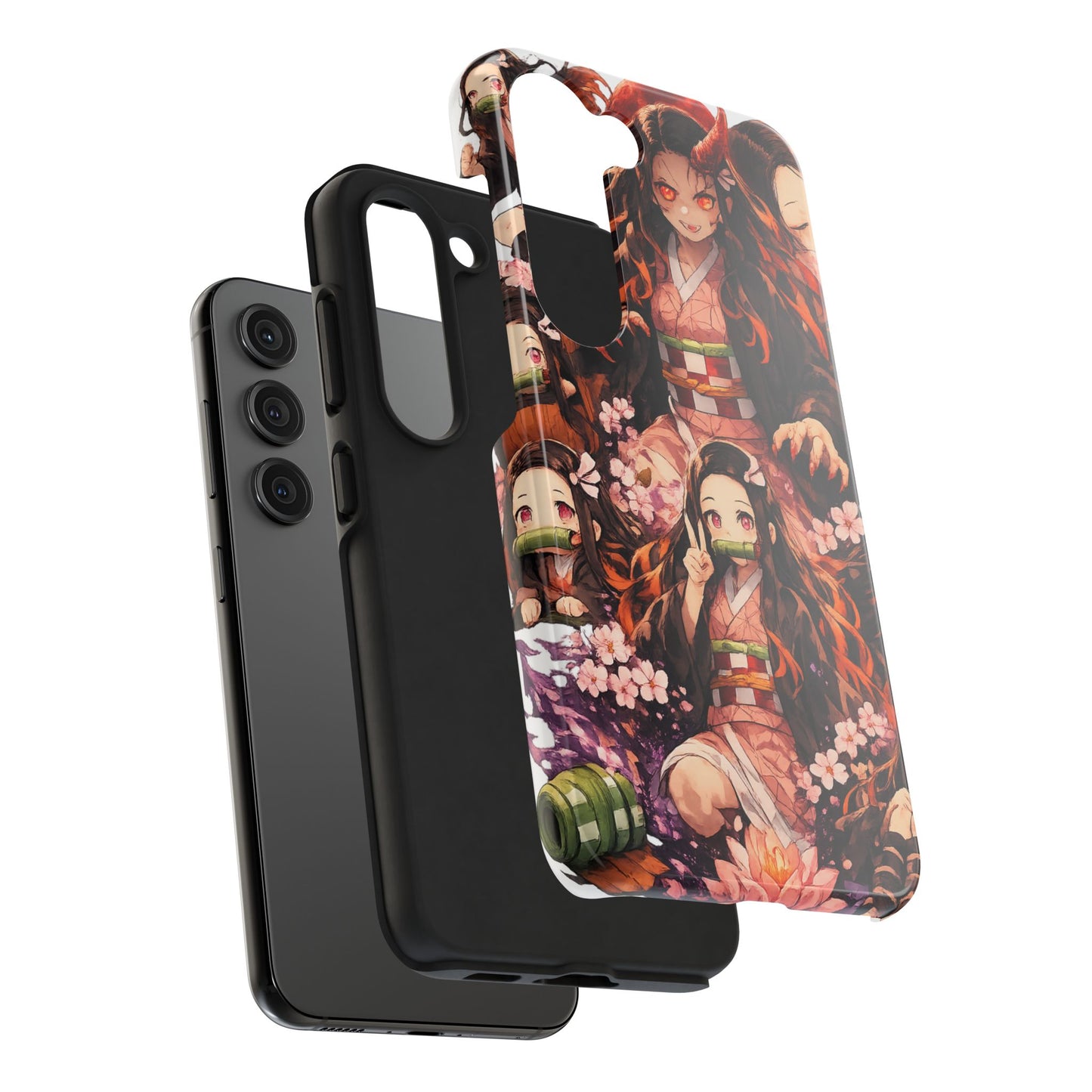 Phone Case — Nezuko Kamado Floral Tough Phone Case