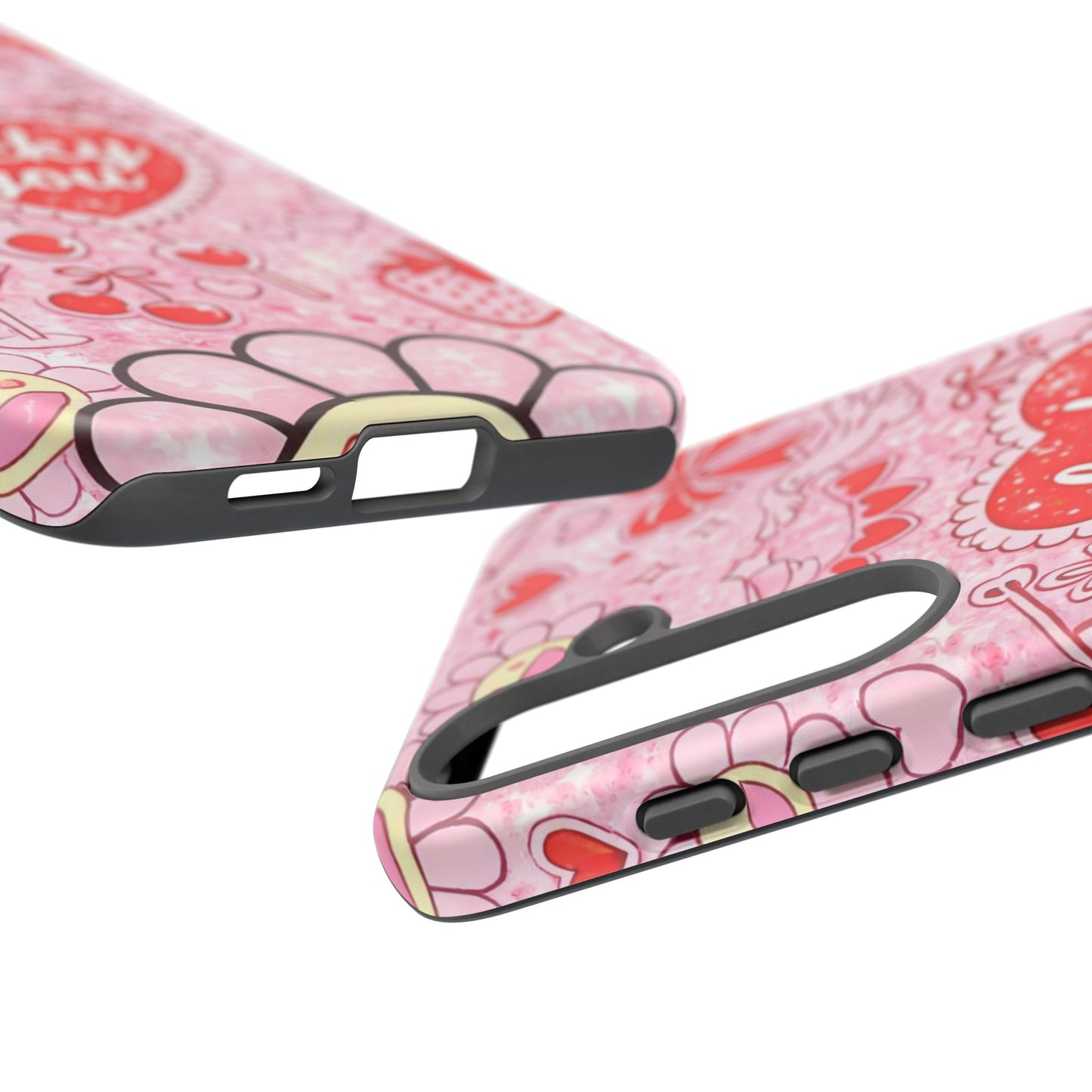 Pink Kawaii 'Lucky You' Floral Phone Case — Cute Valentine’s Protective Cover