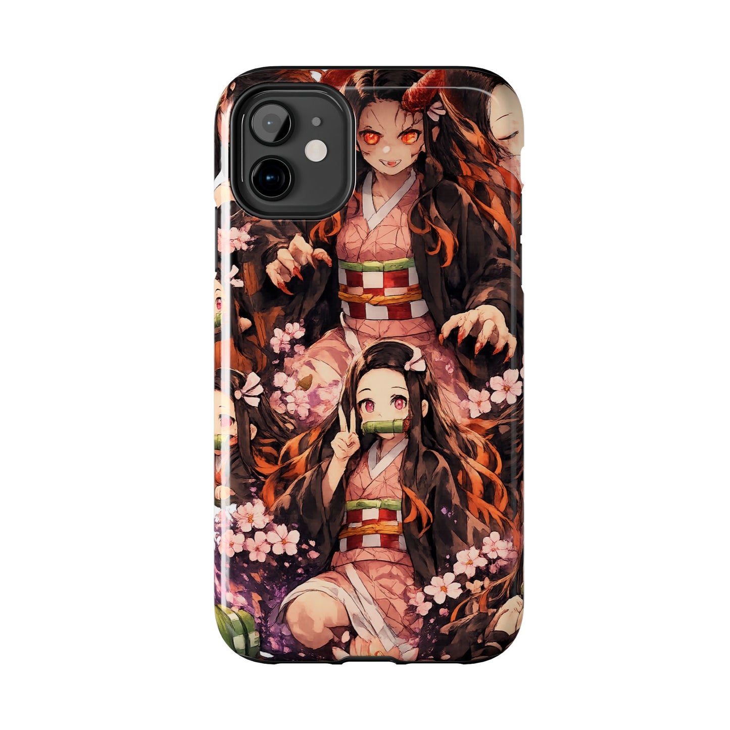 Phone Case — Nezuko Kamado Floral Tough Phone Case