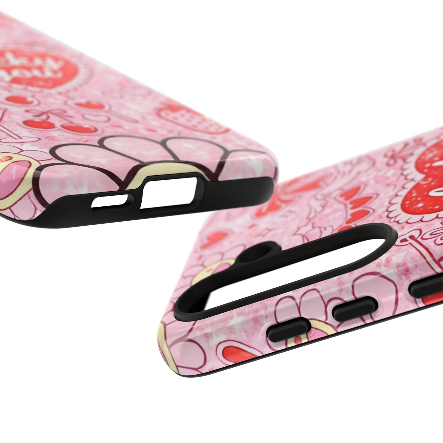 Pink Kawaii 'Lucky You' Floral Phone Case — Cute Valentine’s Protective Cover