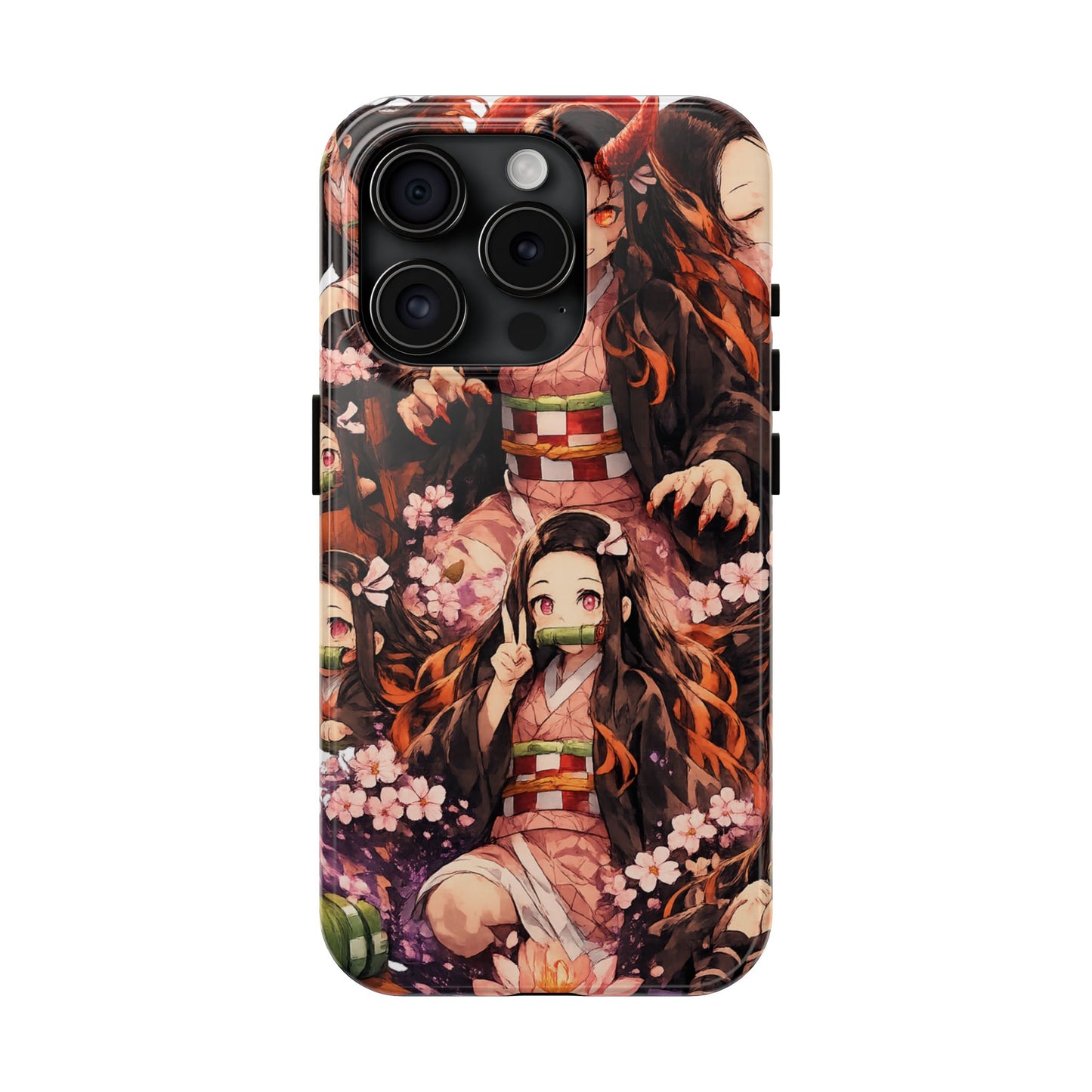 Phone Case — Nezuko Kamado Floral Tough Phone Case