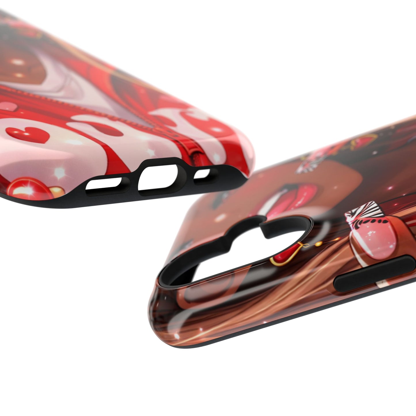 Love Phone Case — Red Heart Jacket Impact-Resistant Case