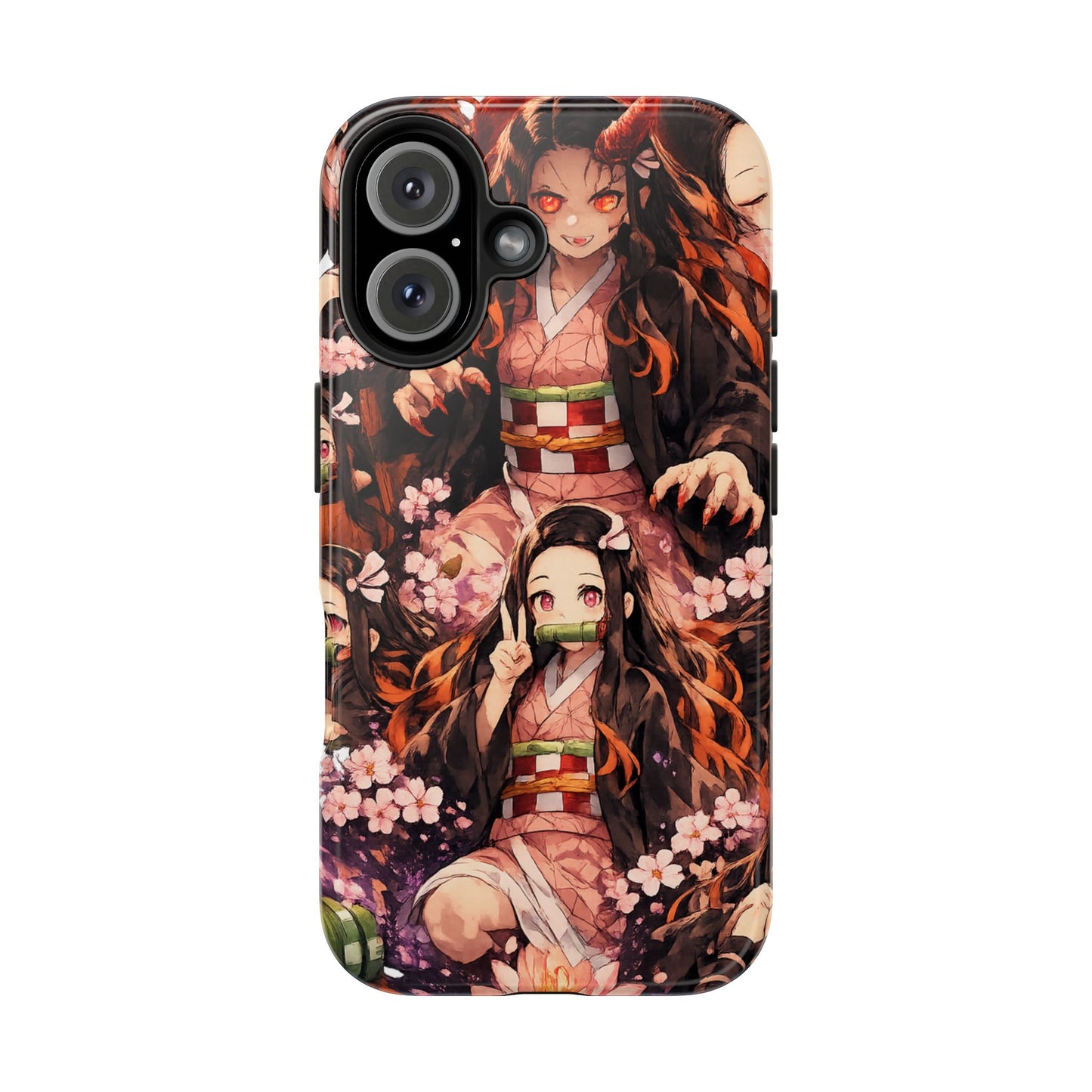 Phone Case — Nezuko Kamado Floral Tough Phone Case