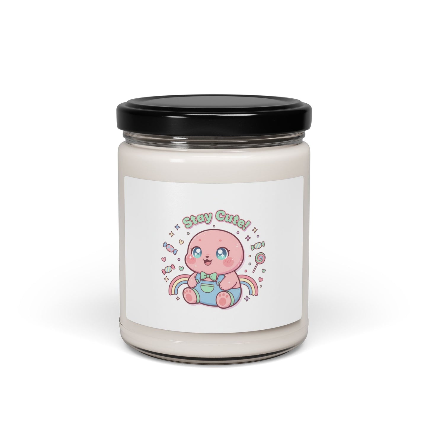 Kawaii Pastel Octopus Soy Candle, Cutecore kawaii aesthetic, pastel candy