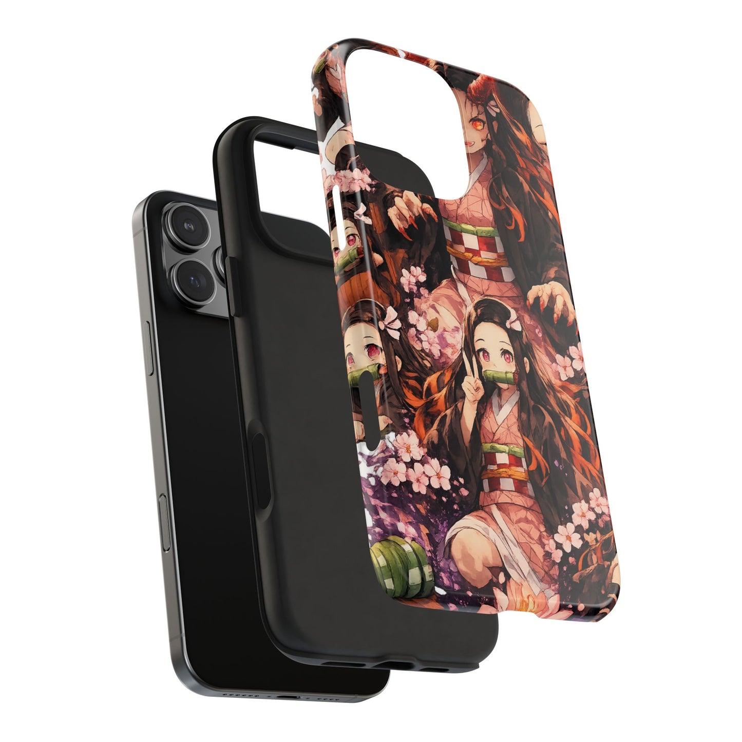 Phone Case — Nezuko Kamado Floral Tough Phone Case