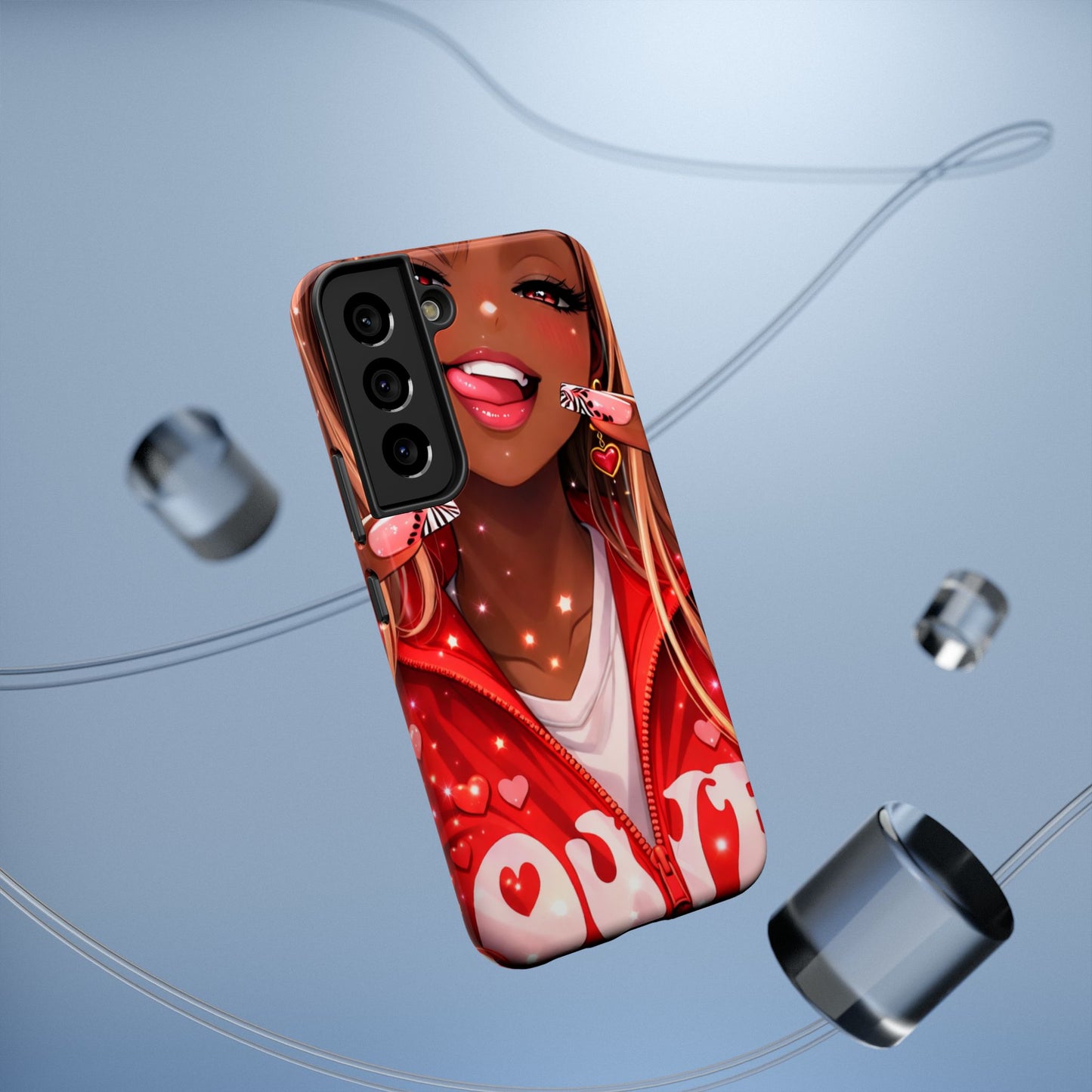 Love Phone Case — Red Heart Jacket Impact-Resistant Case