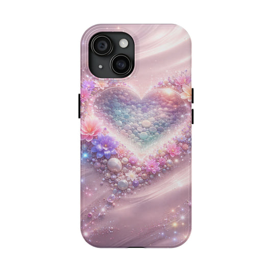 Tough Phone Case — Pastel Heart Galaxy Protective iPhone Cover