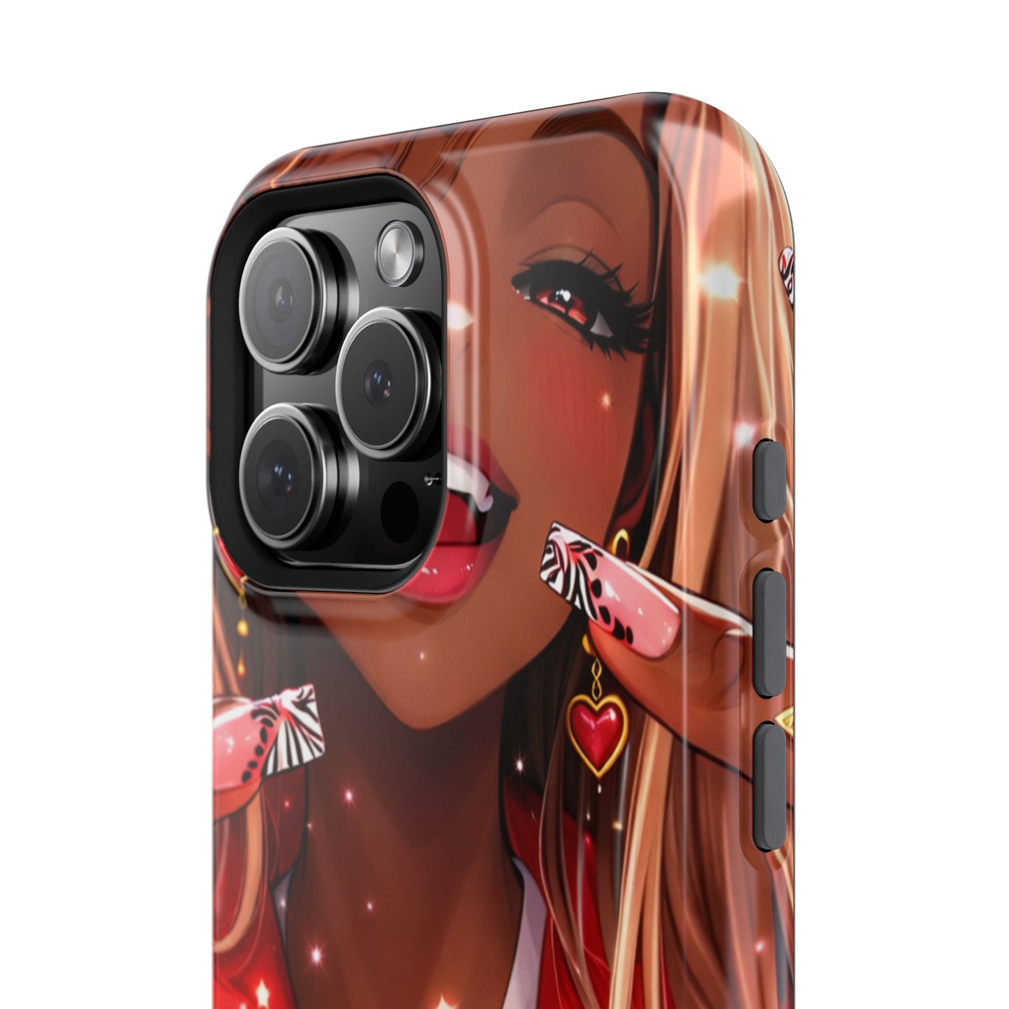 Love Phone Case — Red Heart Jacket Impact-Resistant Case