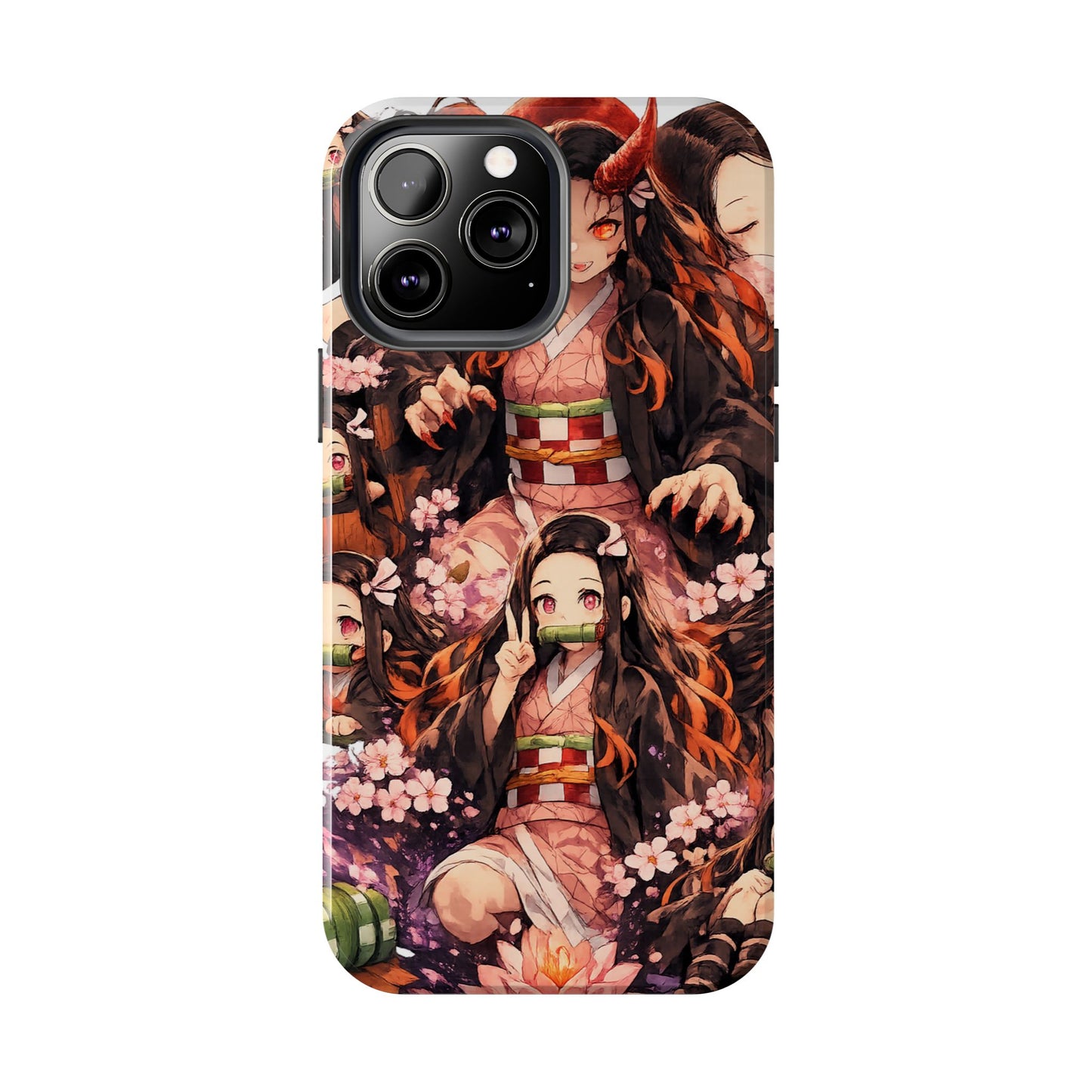 Phone Case — Nezuko Kamado Floral Tough Phone Case