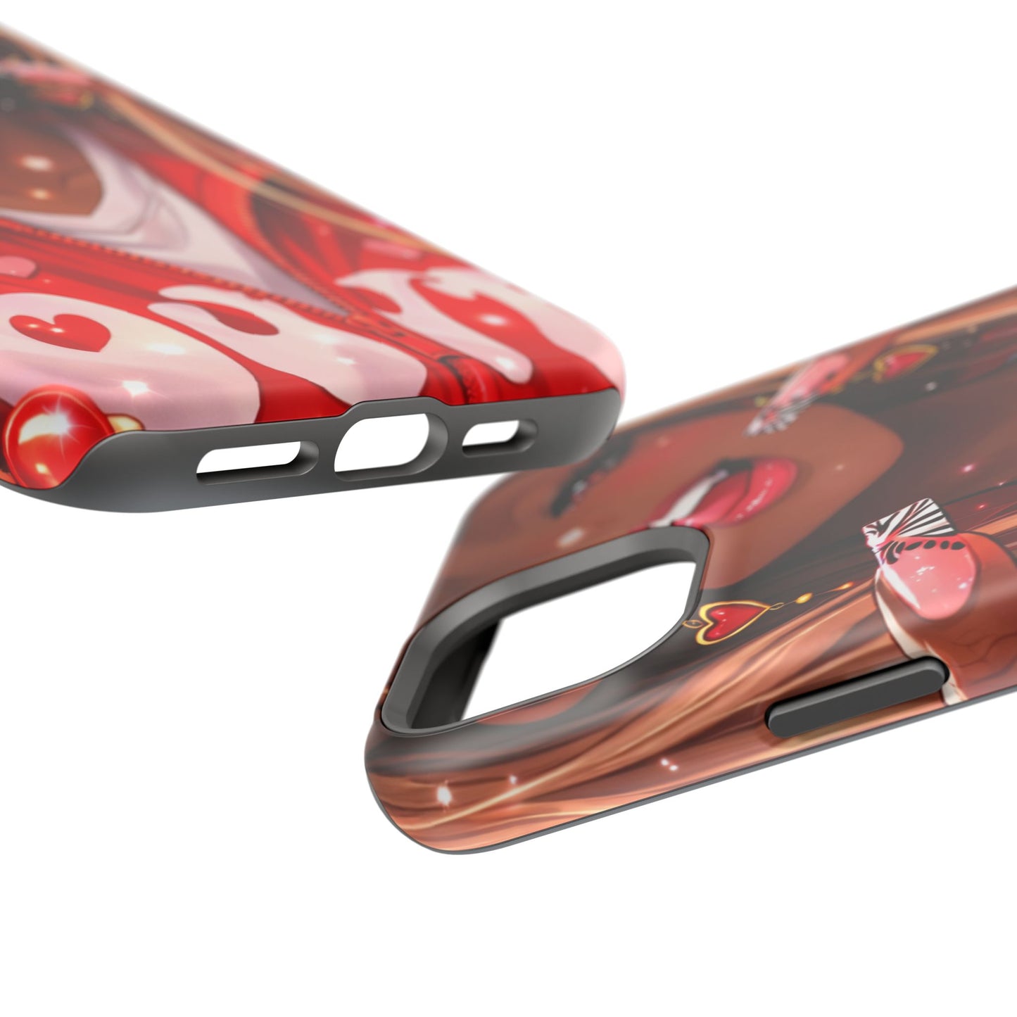 Love Phone Case — Red Heart Jacket Impact-Resistant Case