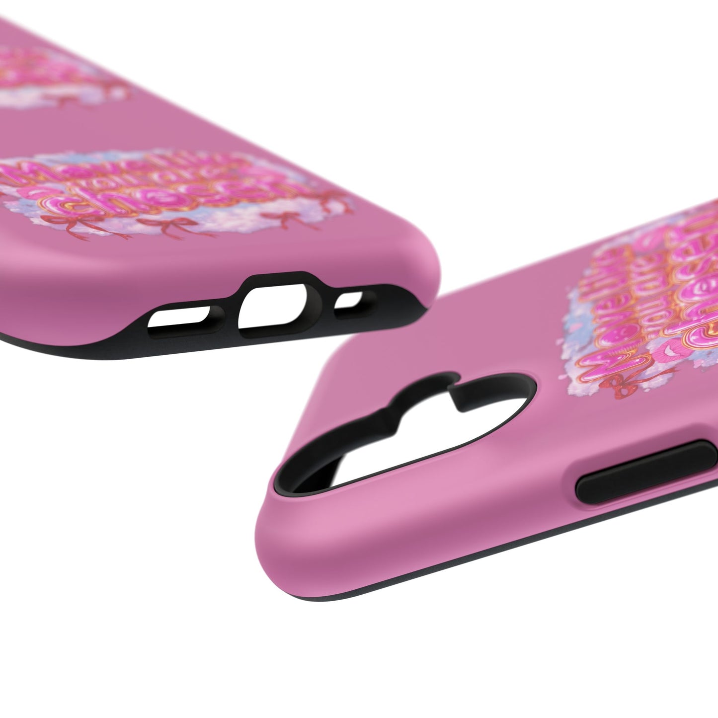 Impact-Resistant Phone Case — “Move Like You Are Chosen” Pink Floral Design