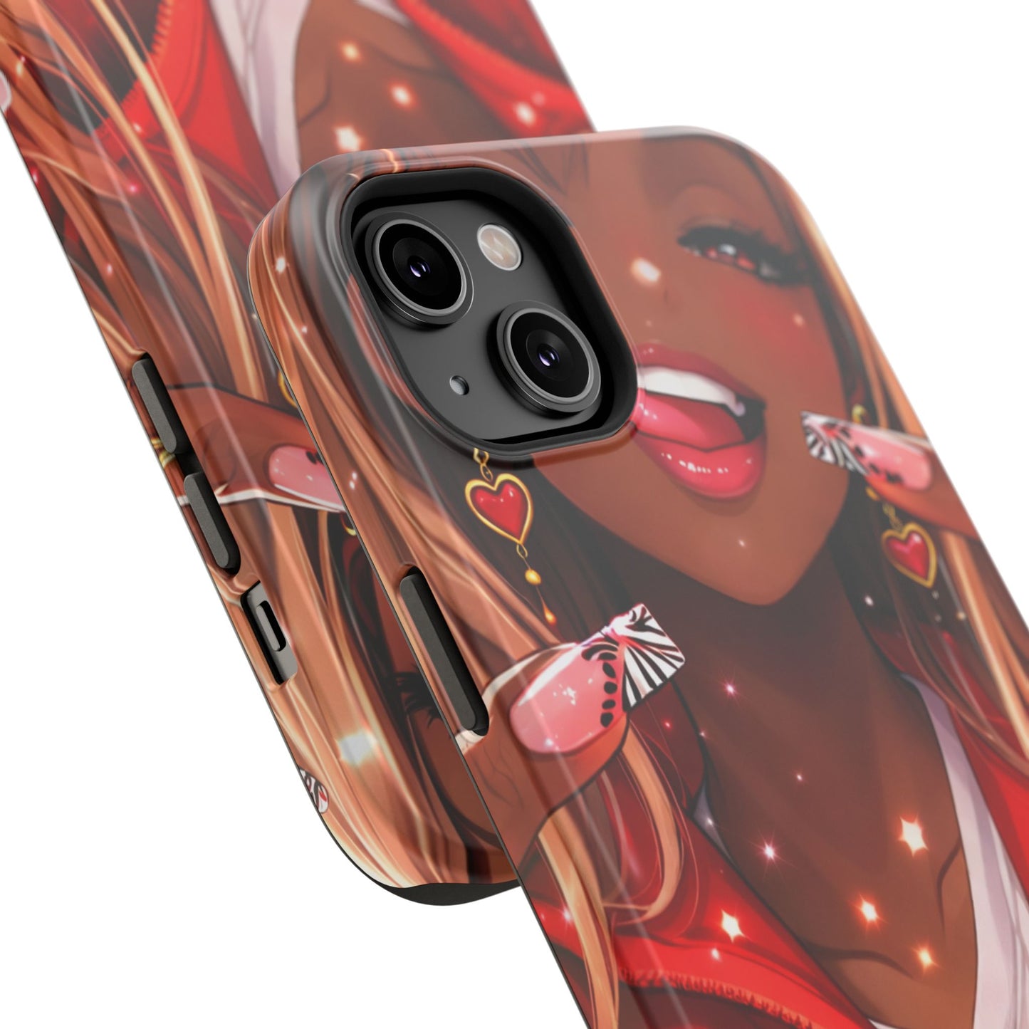 Love Phone Case — Red Heart Jacket Impact-Resistant Case