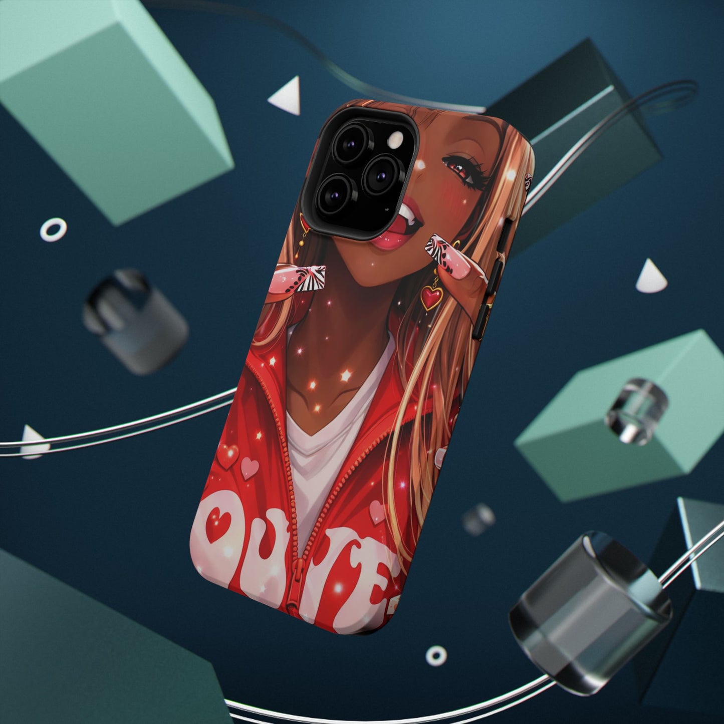 Love Phone Case — Red Heart Jacket Impact-Resistant Case