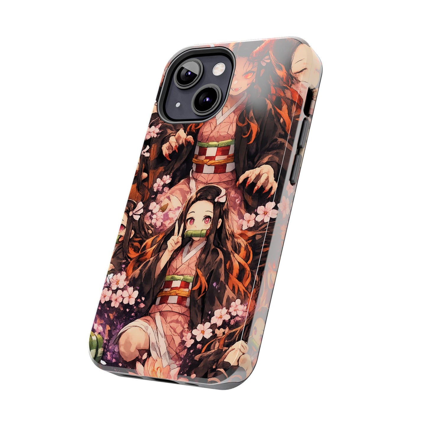 Phone Case — Nezuko Kamado Floral Tough Phone Case