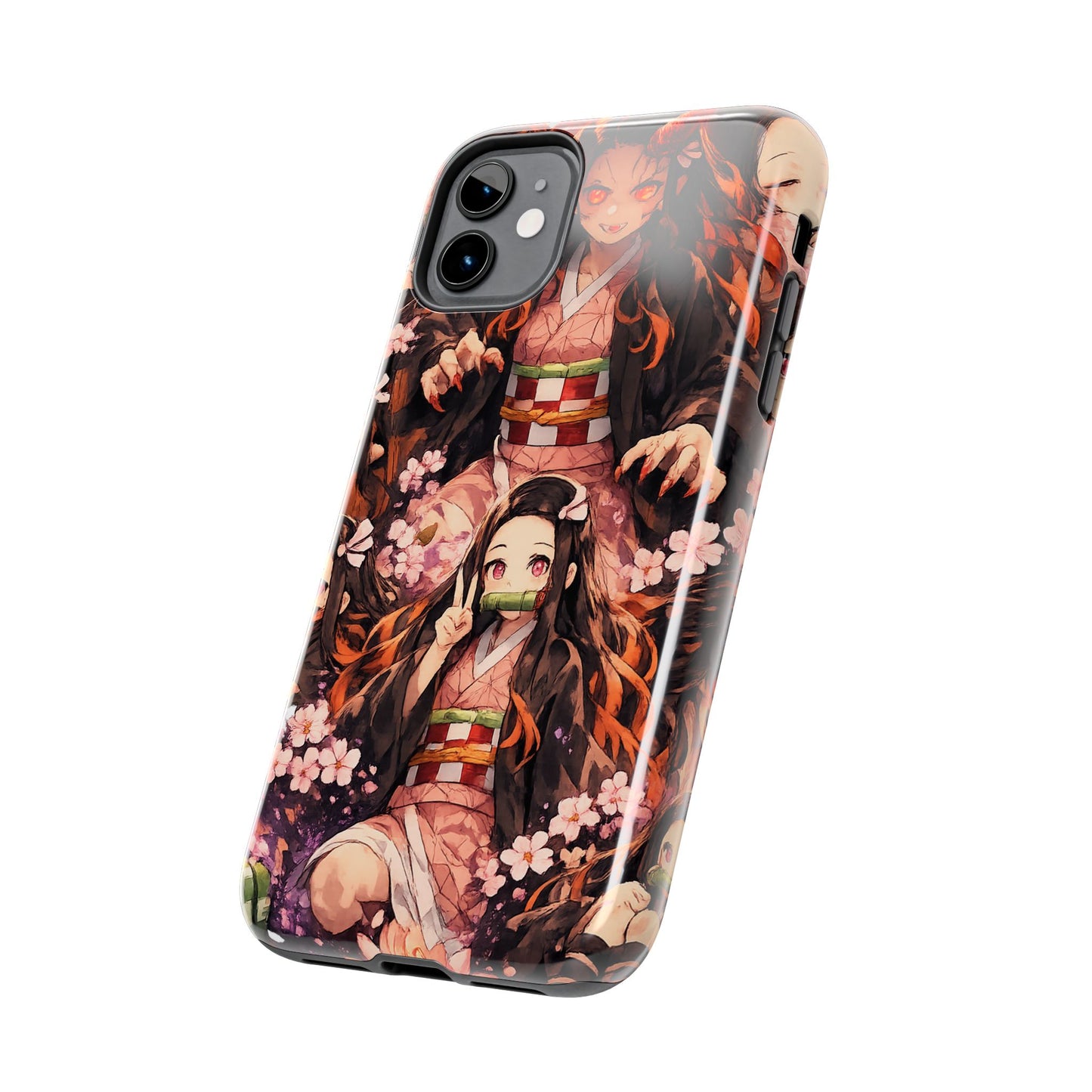 Phone Case — Nezuko Kamado Floral Tough Phone Case