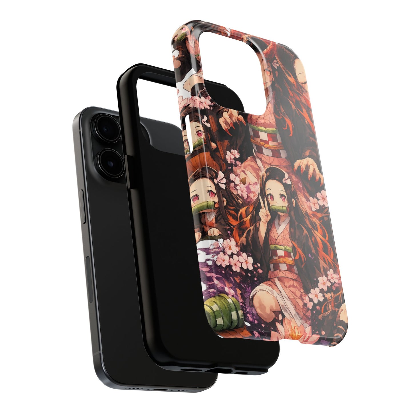 Phone Case — Nezuko Kamado Floral Tough Phone Case