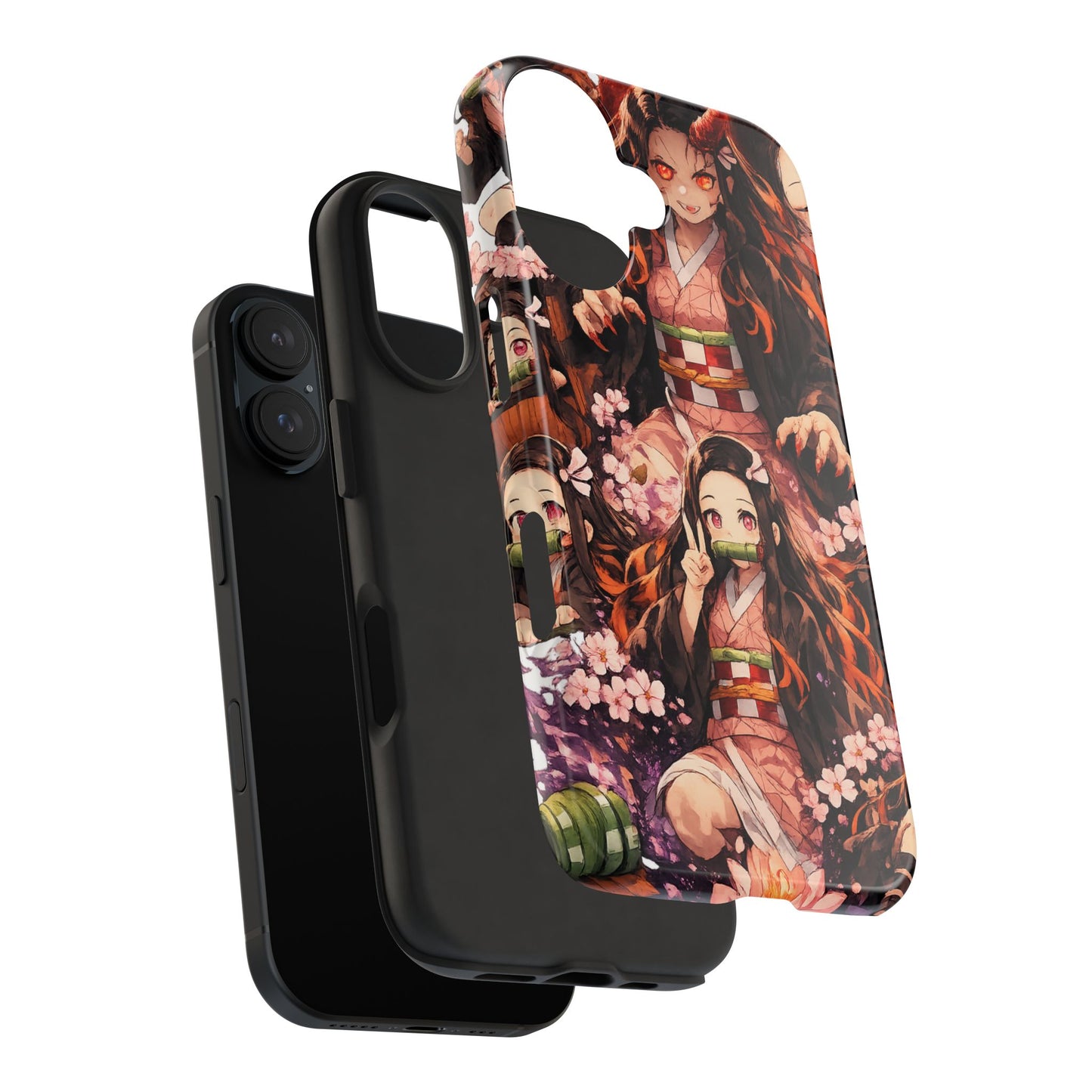Phone Case — Nezuko Kamado Floral Tough Phone Case