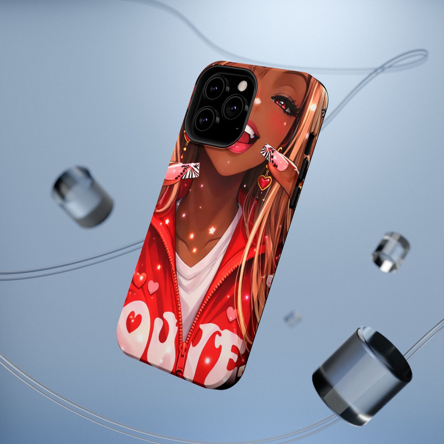Love Phone Case — Red Heart Jacket Impact-Resistant Case