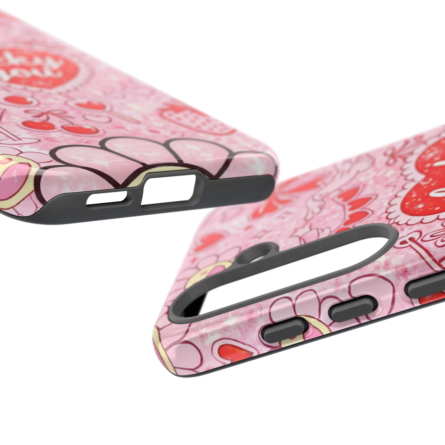 Pink Kawaii 'Lucky You' Floral Phone Case — Cute Valentine’s Protective Cover