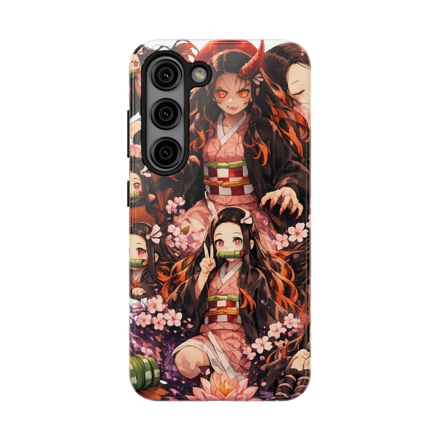 Phone Case — Nezuko Kamado Floral Tough Phone Case