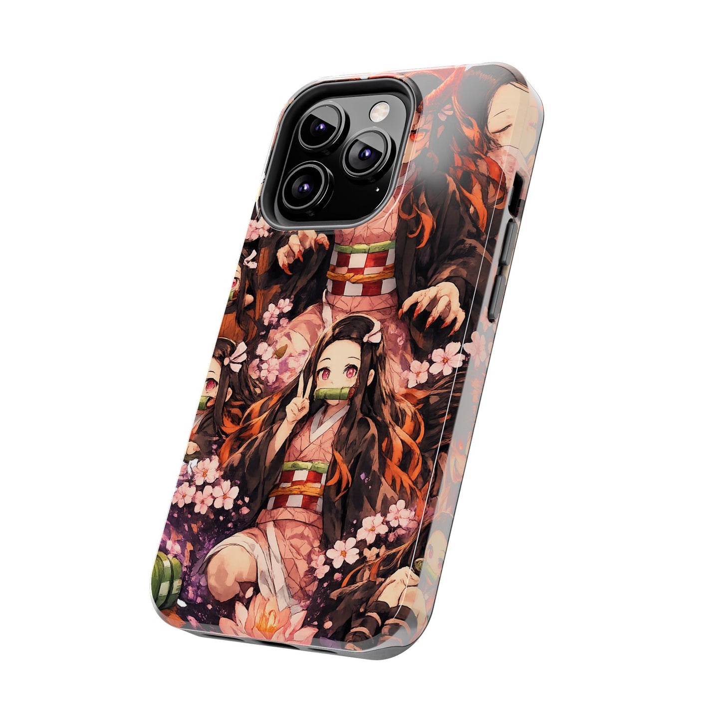 Phone Case — Nezuko Kamado Floral Tough Phone Case