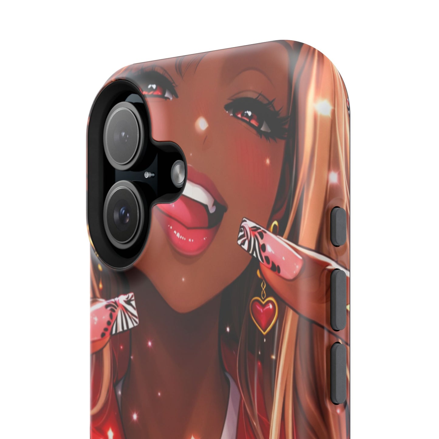 Love Phone Case — Red Heart Jacket Impact-Resistant Case