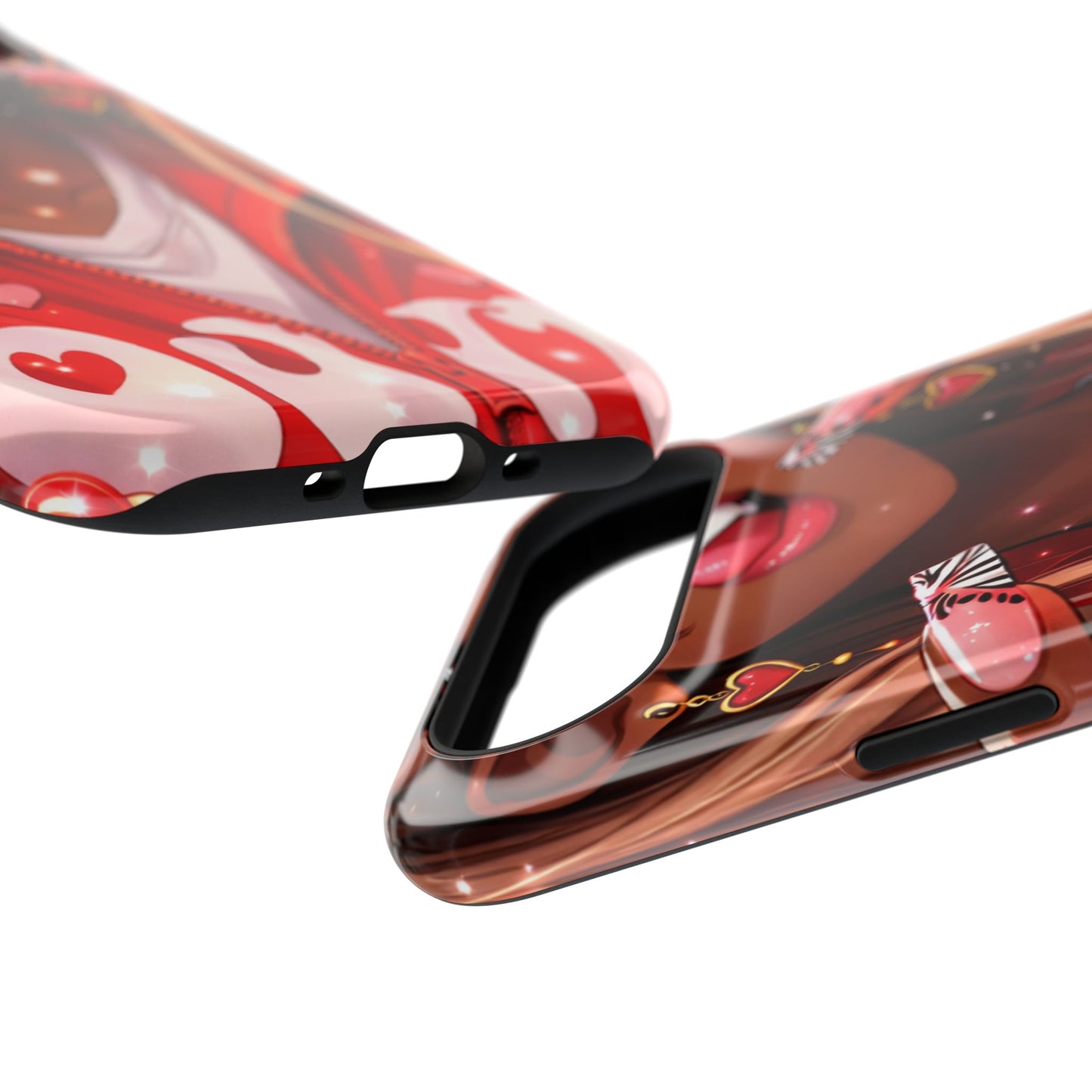 Love Phone Case — Red Heart Jacket Impact-Resistant Case