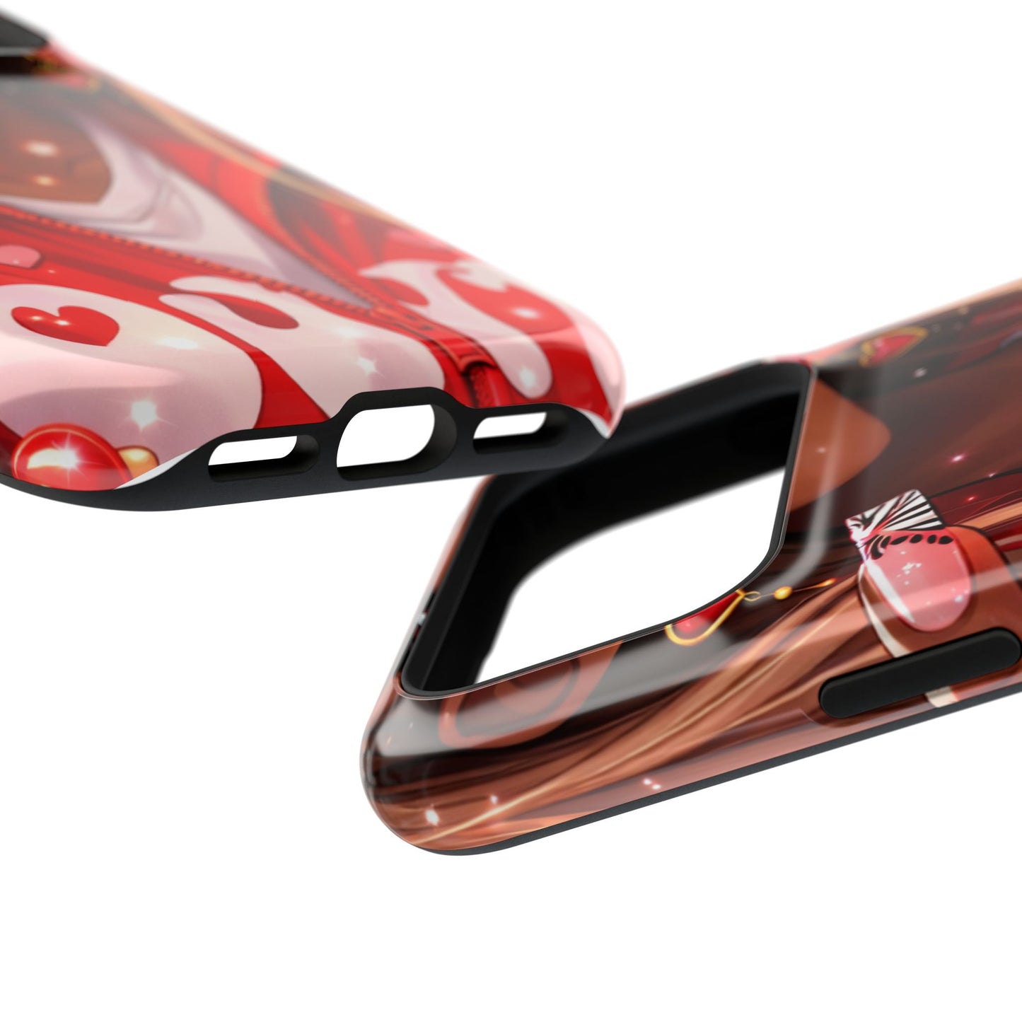 Love Phone Case — Red Heart Jacket Impact-Resistant Case