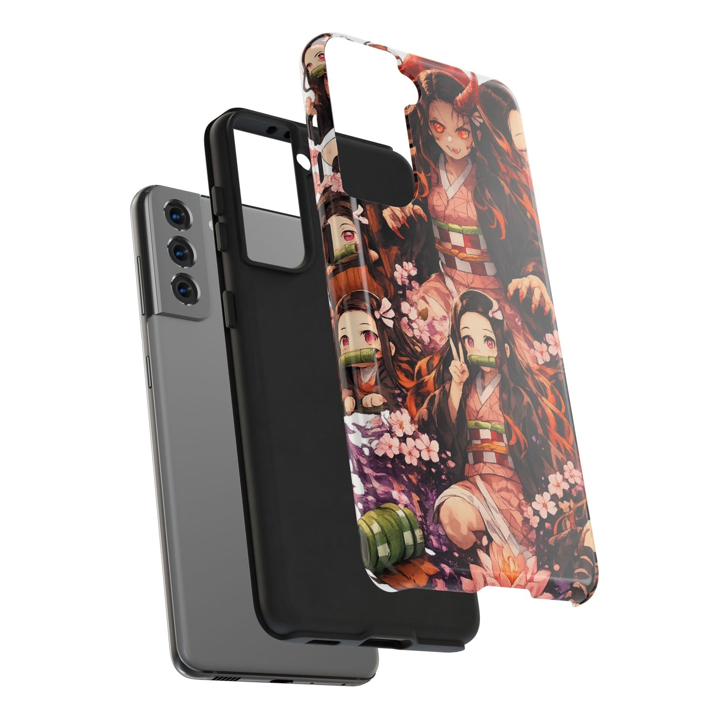 Phone Case — Nezuko Kamado Floral Tough Phone Case