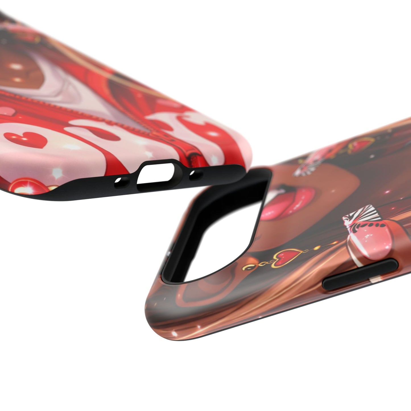 Love Phone Case — Red Heart Jacket Impact-Resistant Case