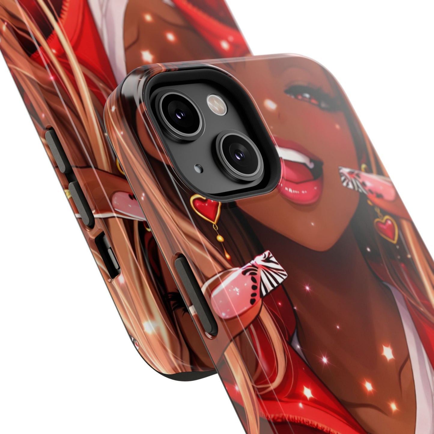 Love Phone Case — Red Heart Jacket Impact-Resistant Case