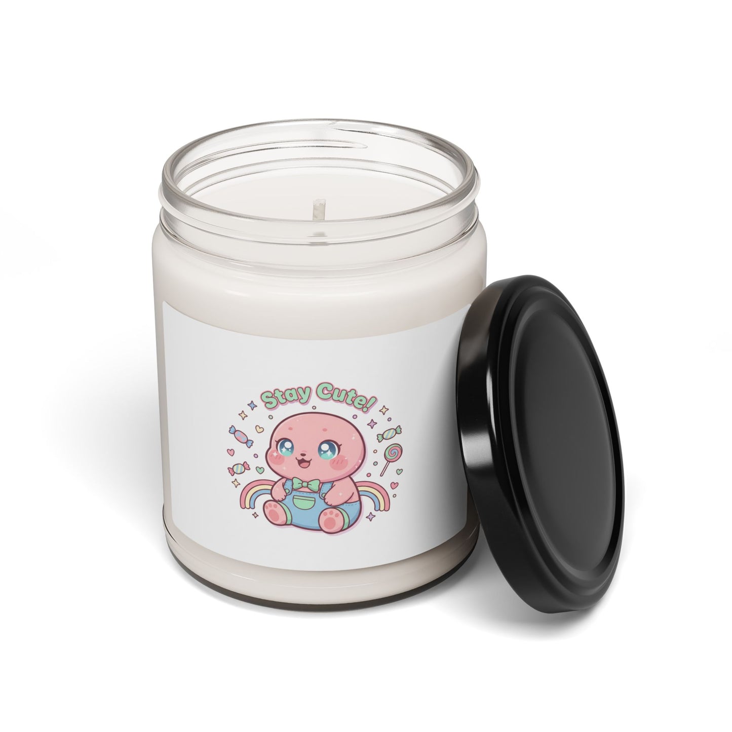 Kawaii Pastel Octopus Soy Candle, Cutecore kawaii aesthetic, pastel candy