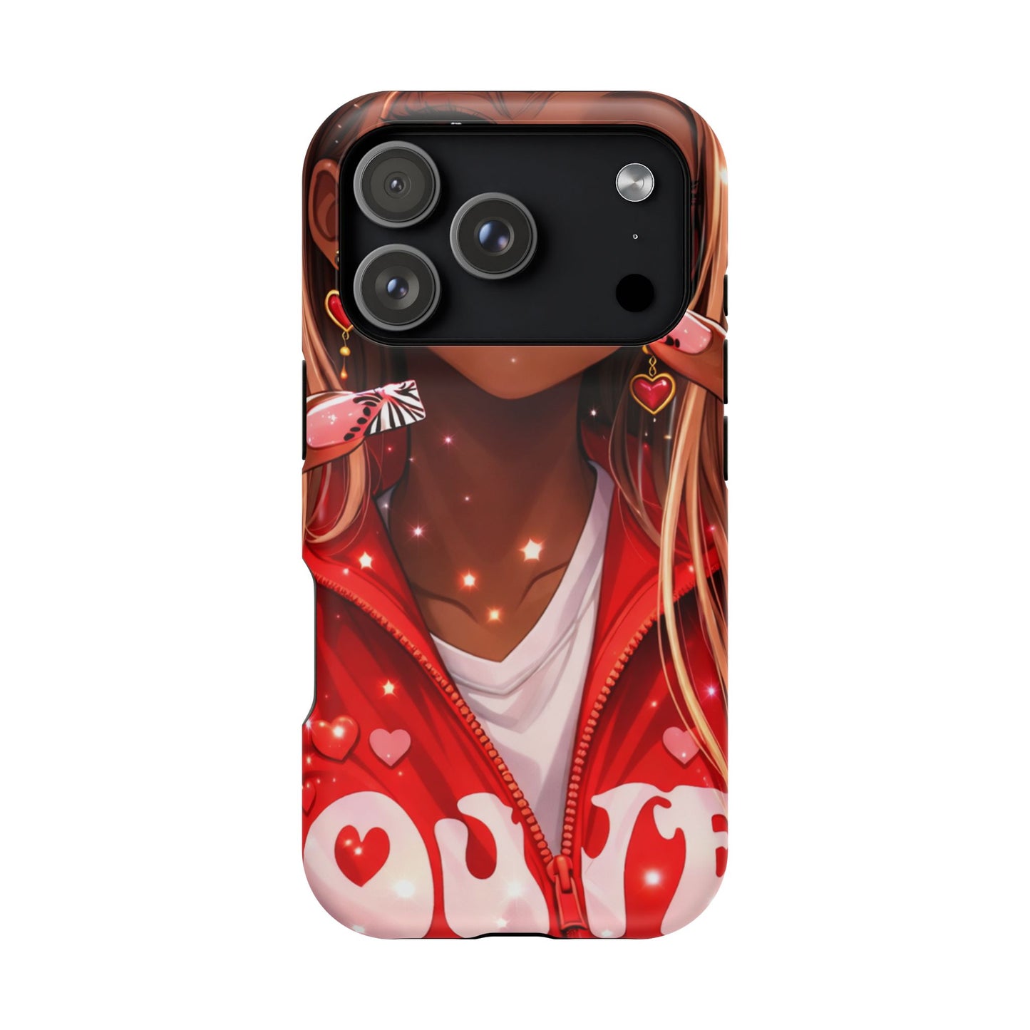 Love Phone Case — Red Heart Jacket Impact-Resistant Case