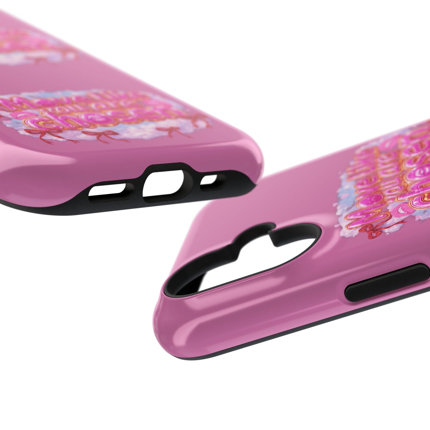 Impact-Resistant Phone Case — “Move Like You Are Chosen” Pink Floral Design