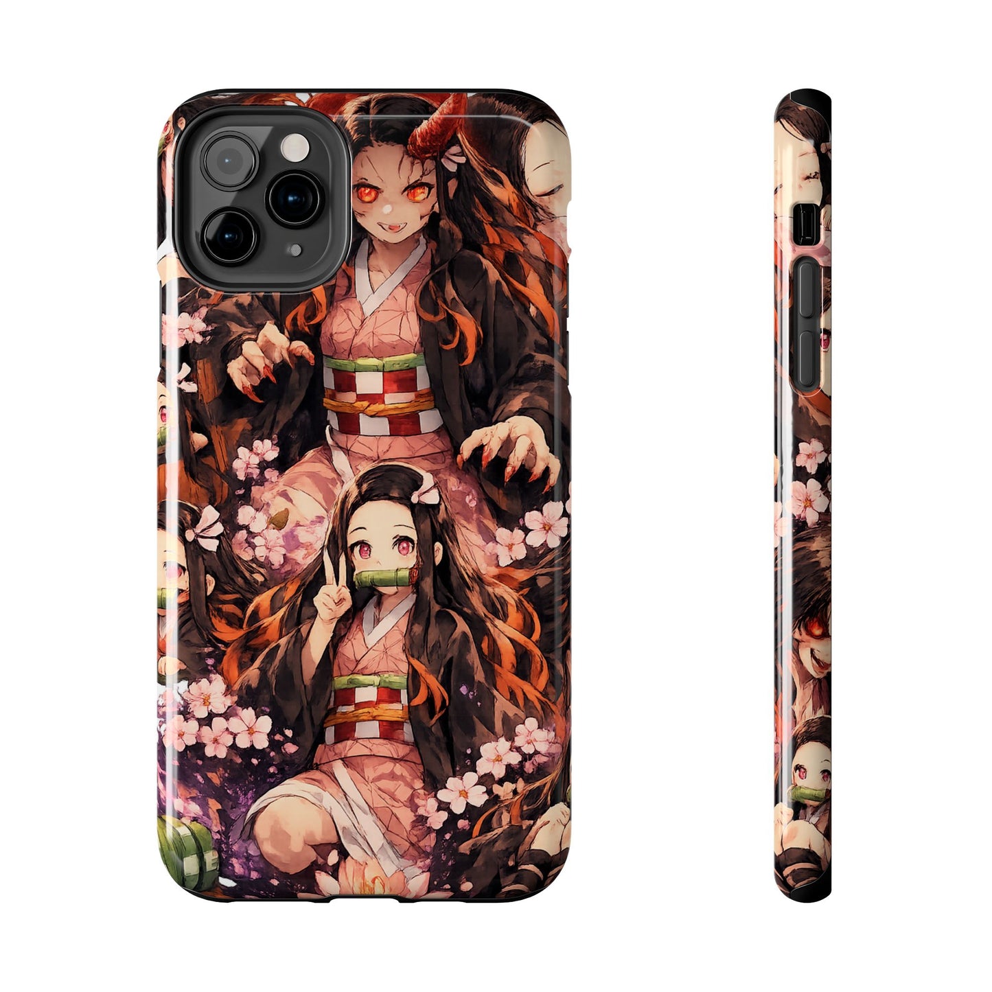 Phone Case — Nezuko Kamado Floral Tough Phone Case