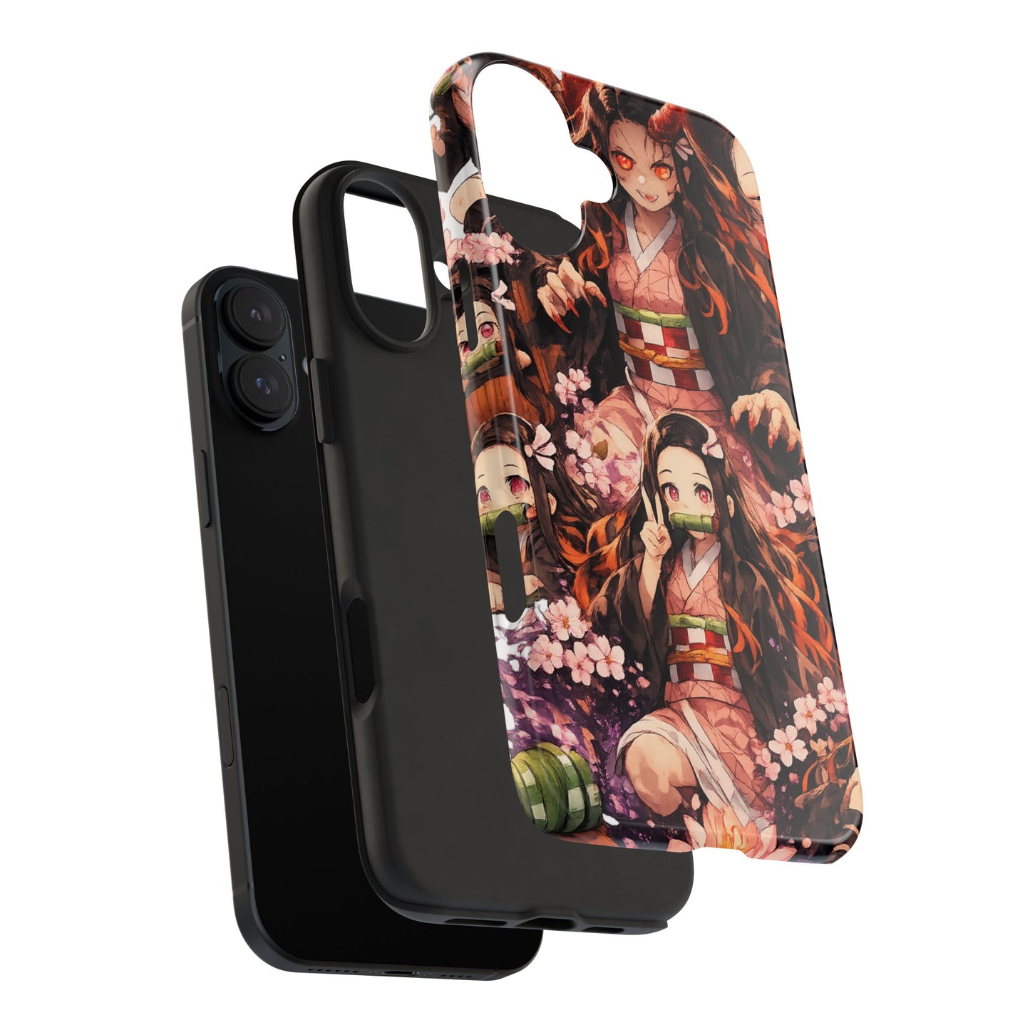 Phone Case — Nezuko Kamado Floral Tough Phone Case