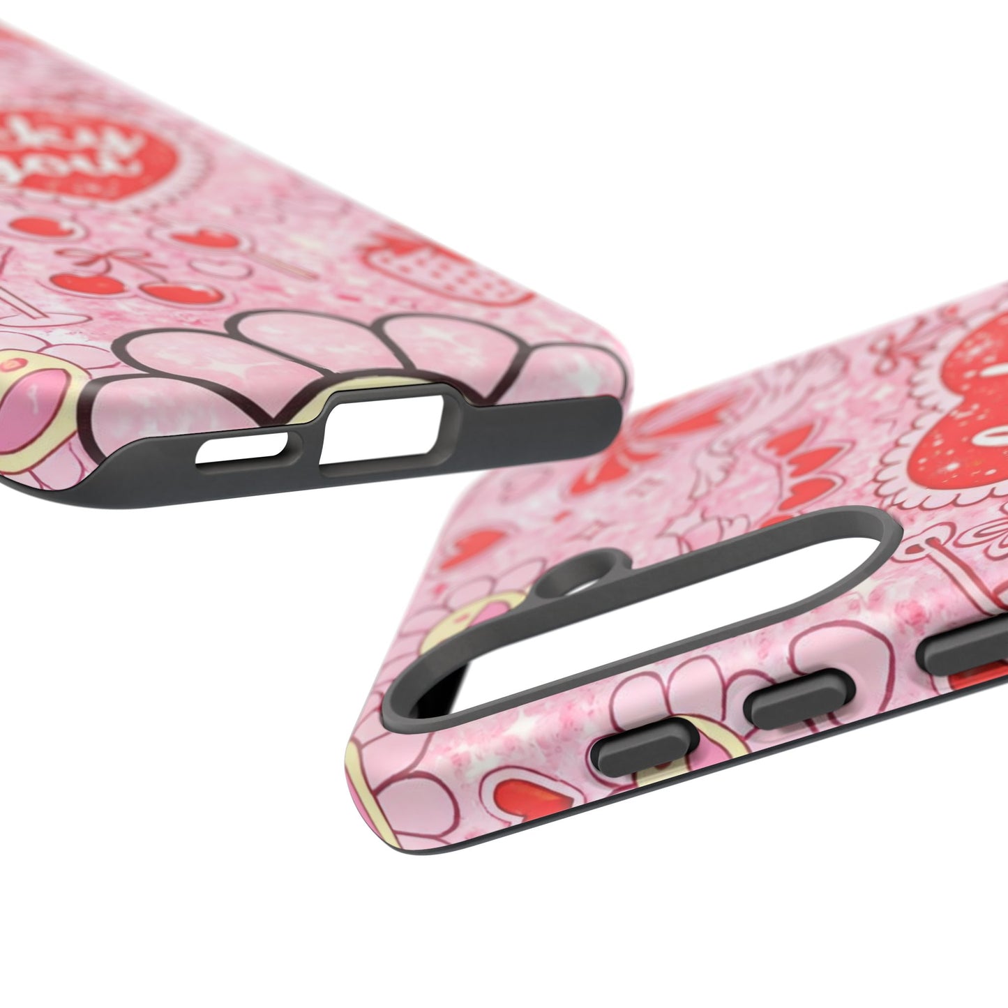 Pink Kawaii 'Lucky You' Floral Phone Case — Cute Valentine’s Protective Cover