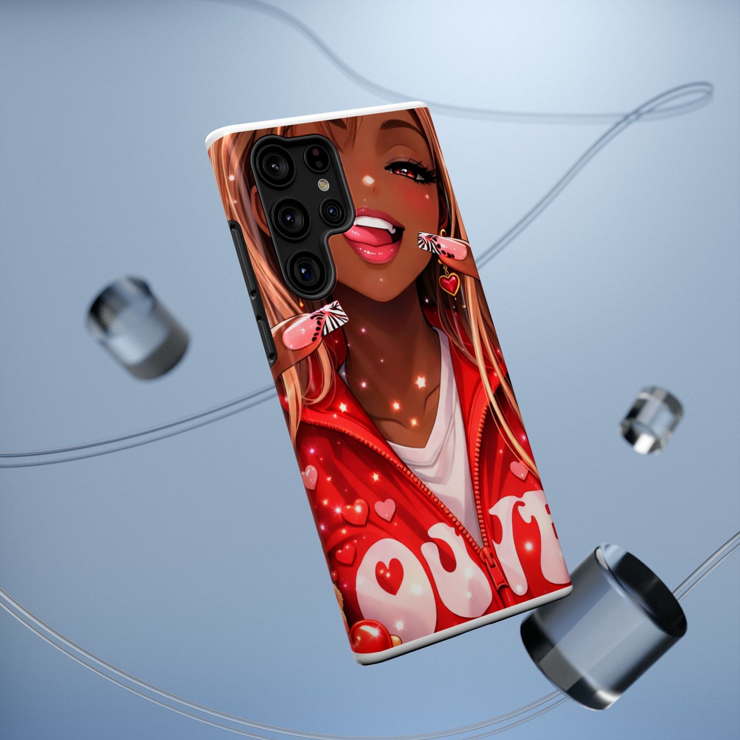 Love Phone Case — Red Heart Jacket Impact-Resistant Case