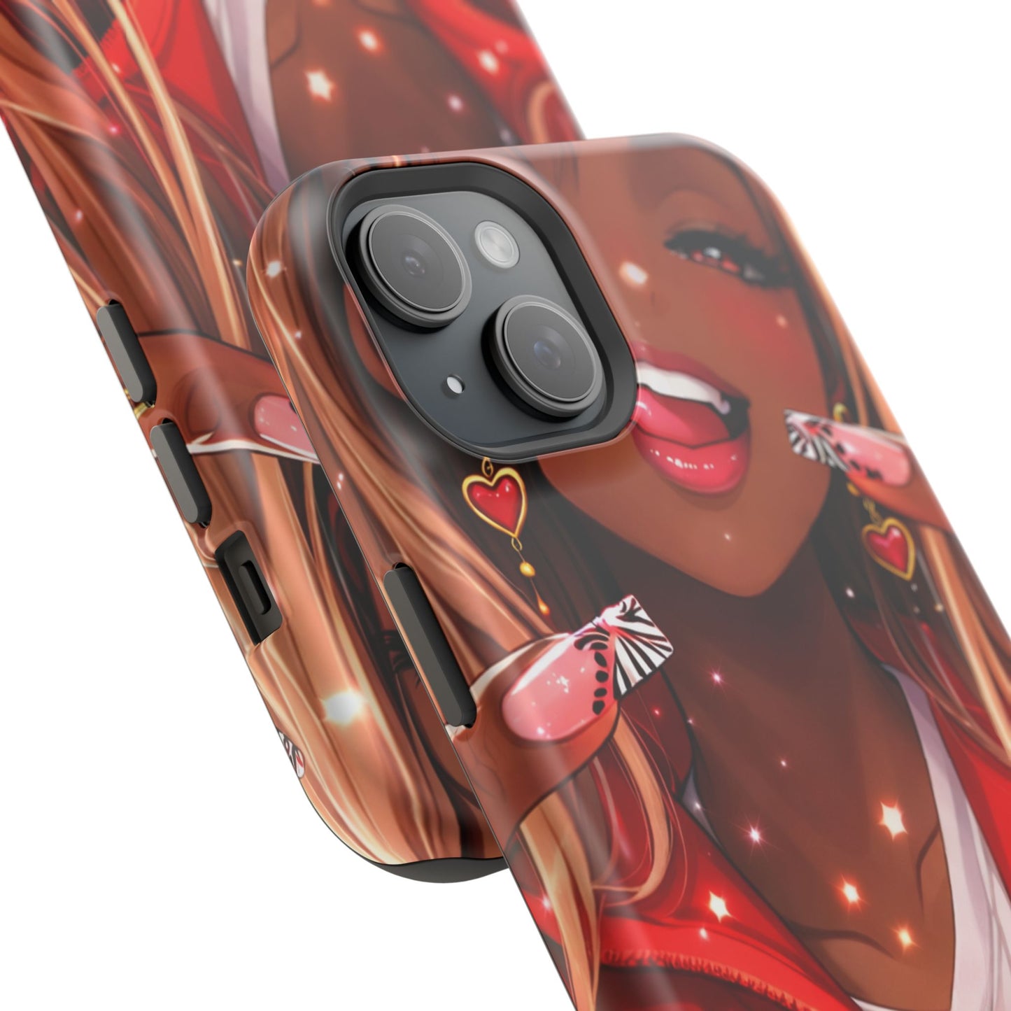 Love Phone Case — Red Heart Jacket Impact-Resistant Case